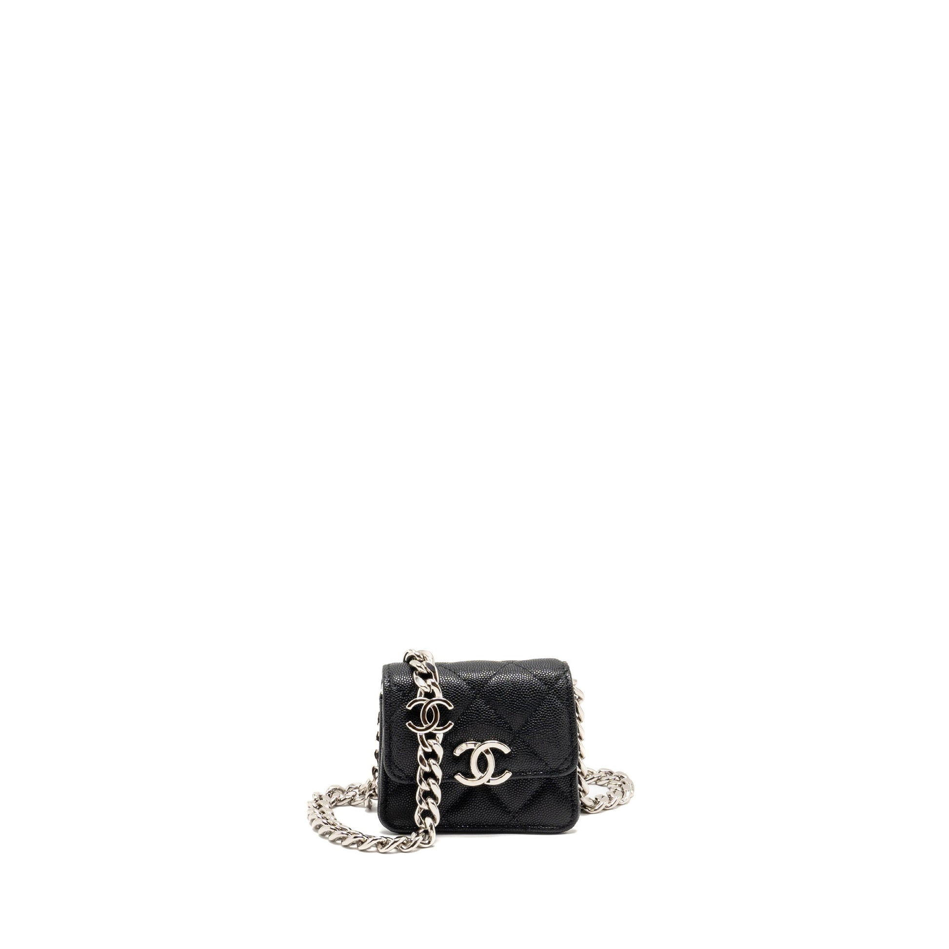 Chanel 22s Caviar SHW Black Clutch Bag