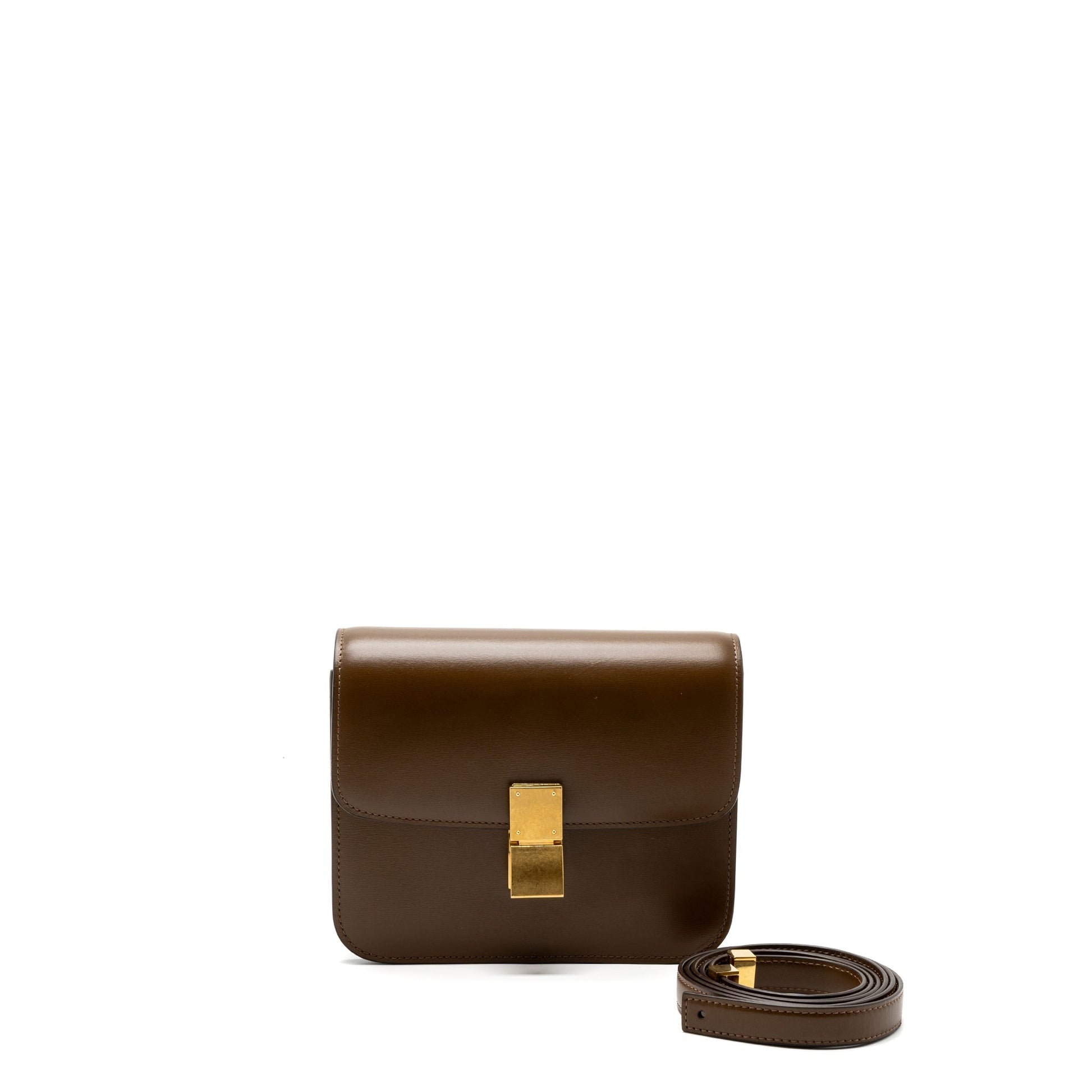 Celine Teen Box Calfskin Camel Handbag Travel Bag