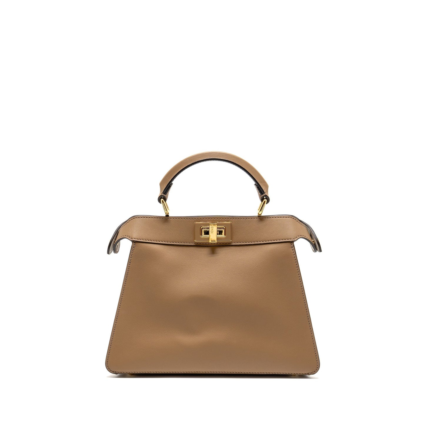 Fendi Peekaboo Iseeu Purse Napa Leather White Beige Travel Bag