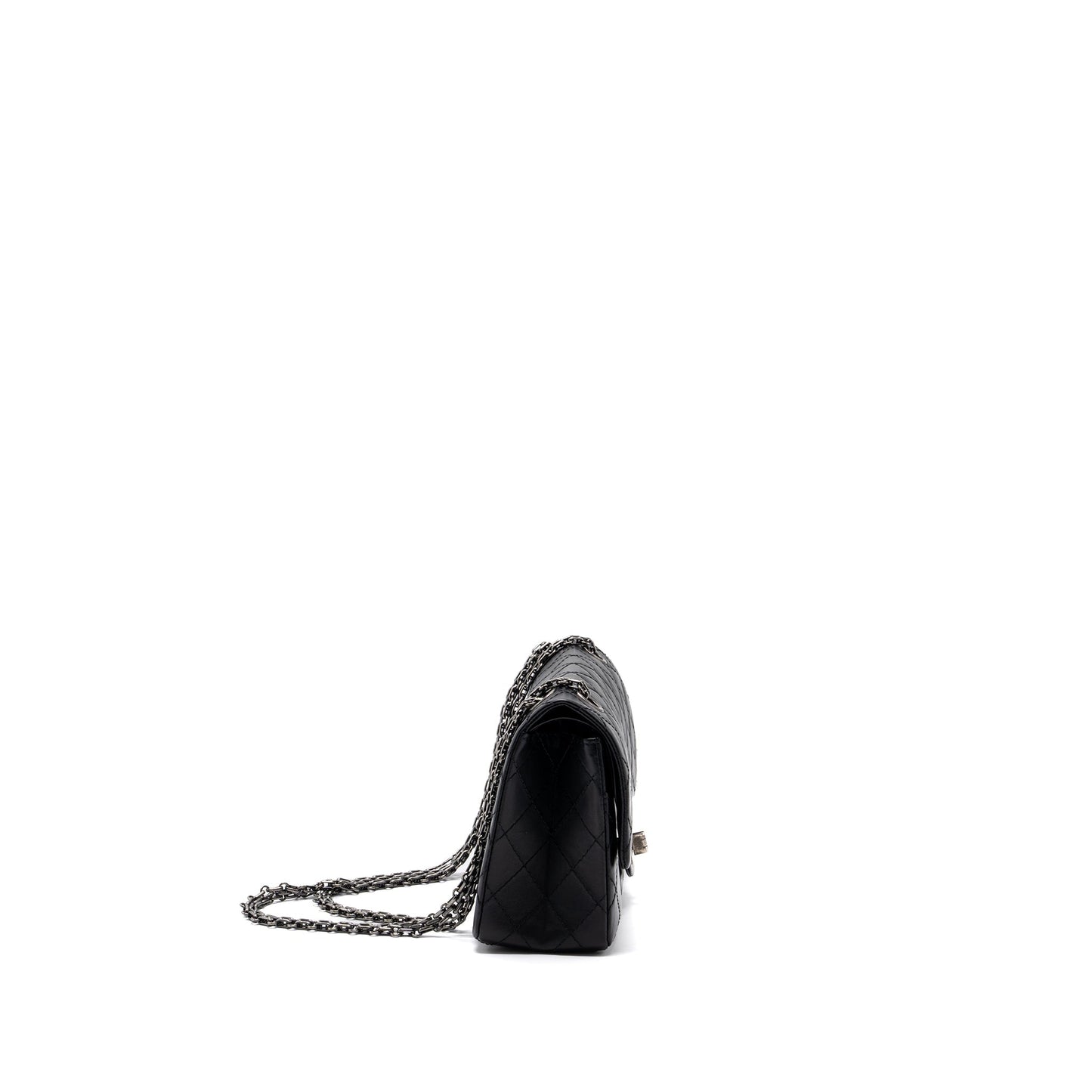 Chanel 2.55 REISSUE FLAP AGED CALFSKIN HARDWARE Black Small Shoulder Bag