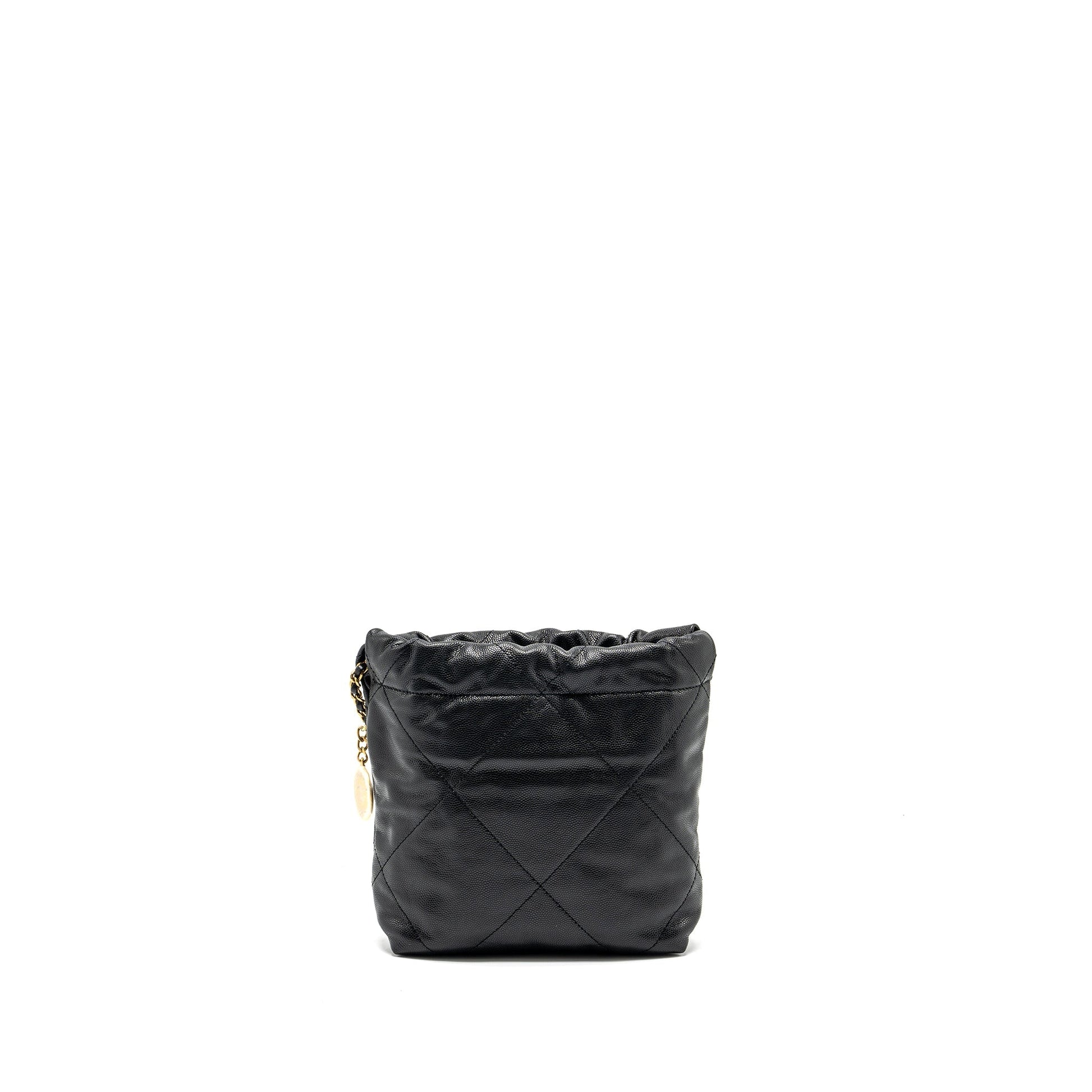 Chanel 22 Caviar GHW Microchip Black Mini Bag Microchip 1