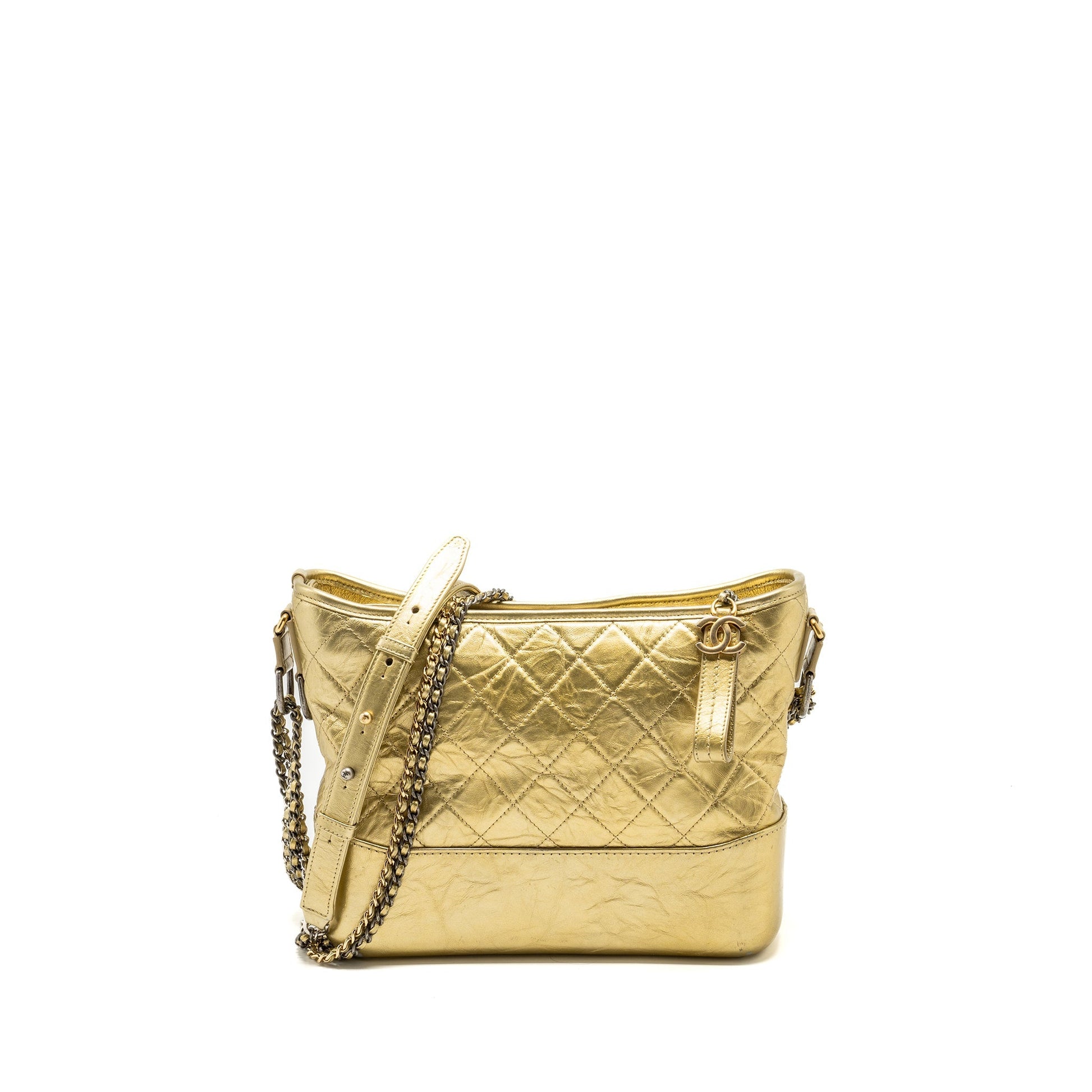 Chanel Gabrielle hobo calfskin Multicolor Multicolour Gold Shoulder Bag