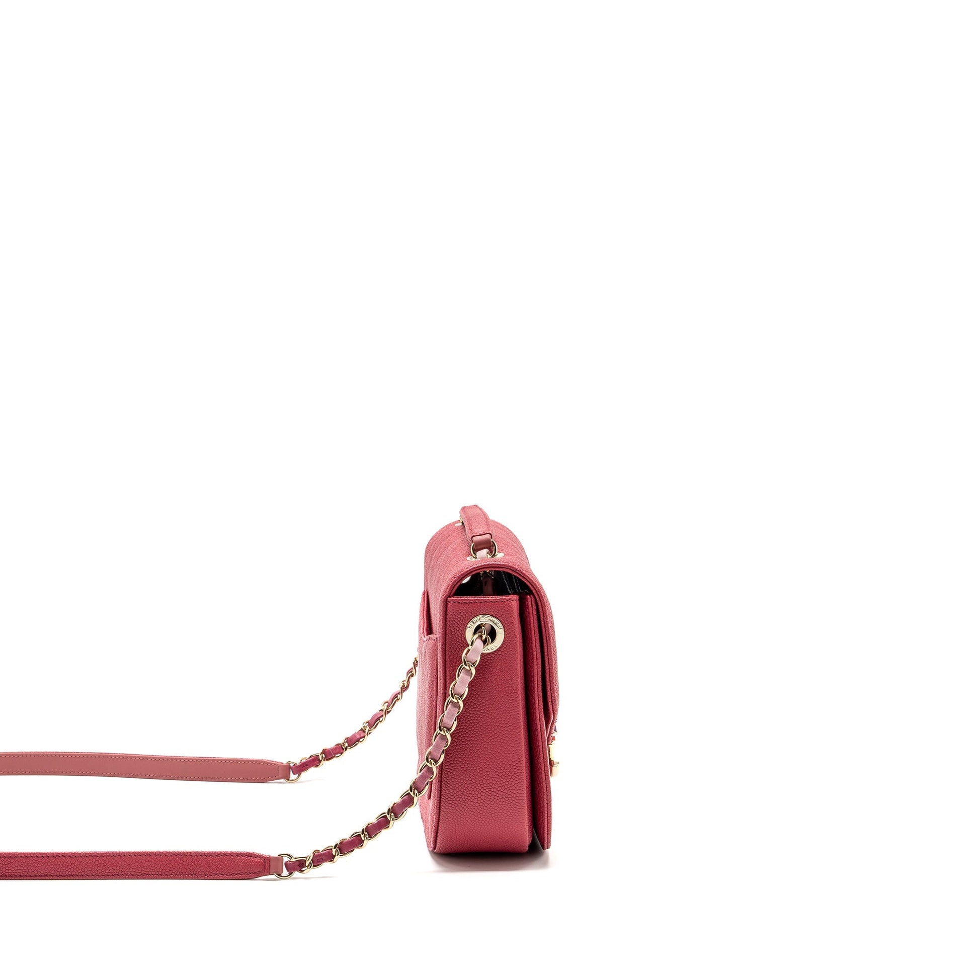 Chanel Giant CC logo Messenger Grained Calfskin Pink Messenger Bag