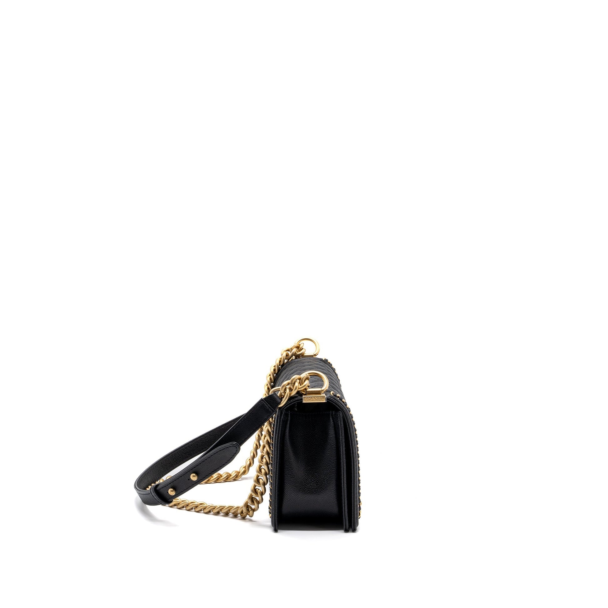 Chanel Boy Limited Edition Caviar GHW microchip Black Handbag