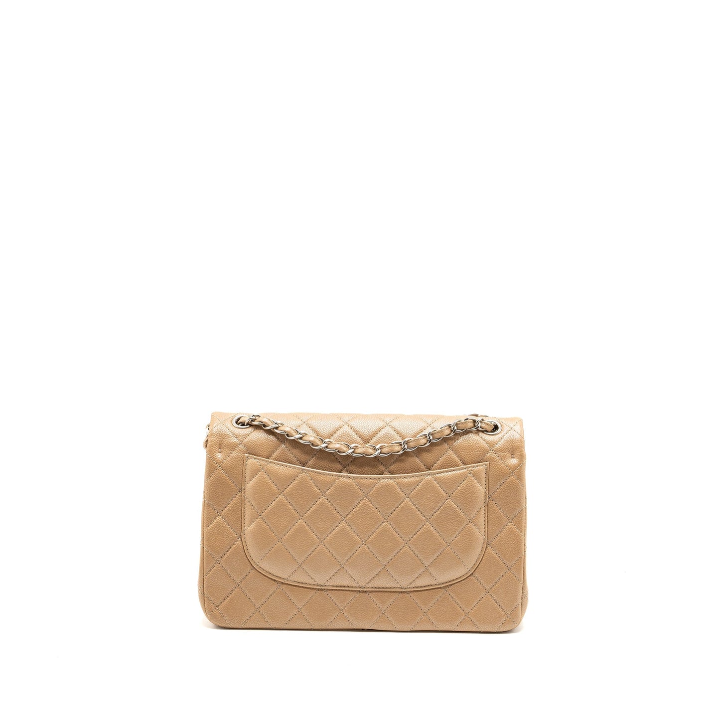 Chanel classic jumbo double flap caviar iridescent Pink Beige Shoulder Bag