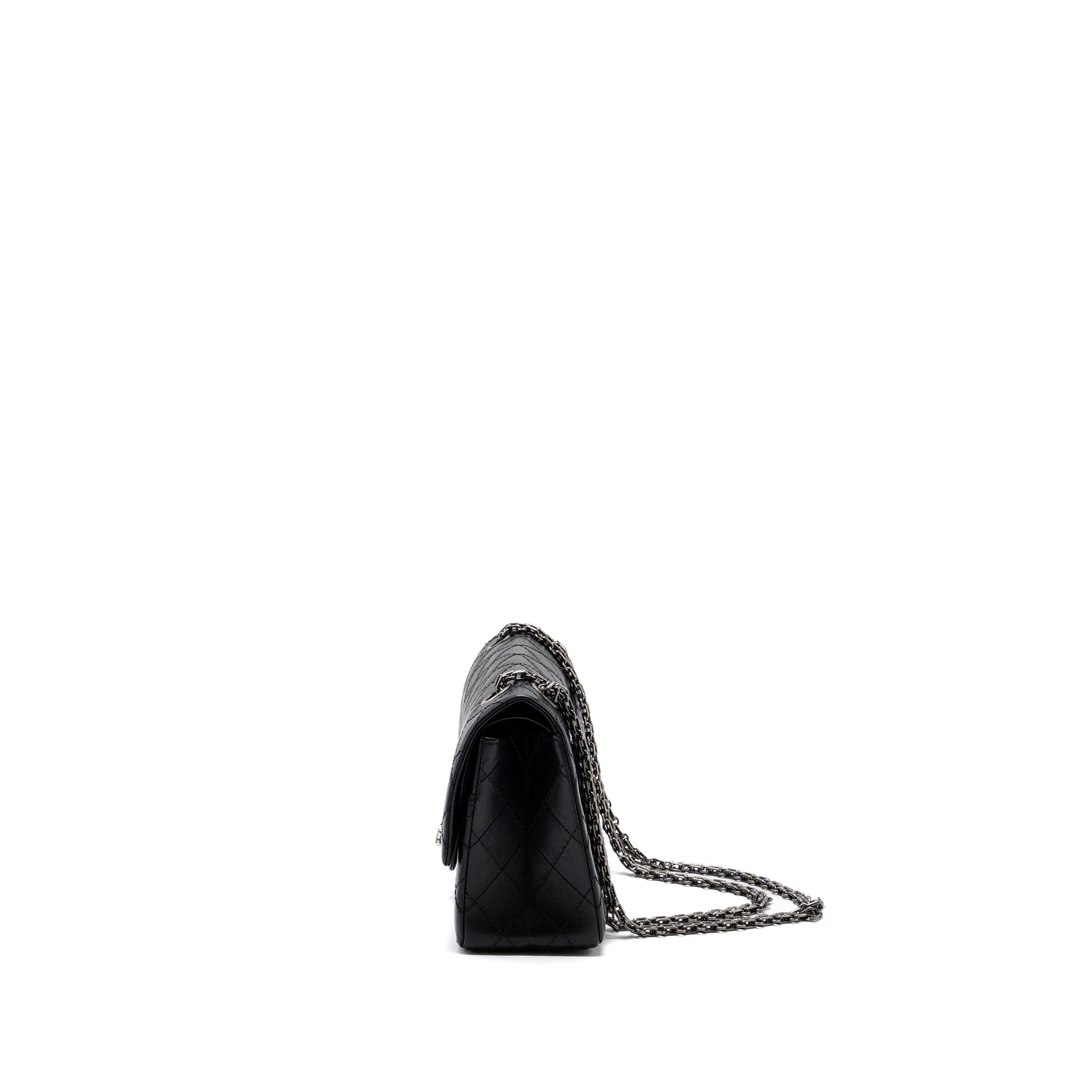 Chanel 2.55 REISSUE FLAP AGED CALFSKIN HARDWARE Black Small Shoulder Bag