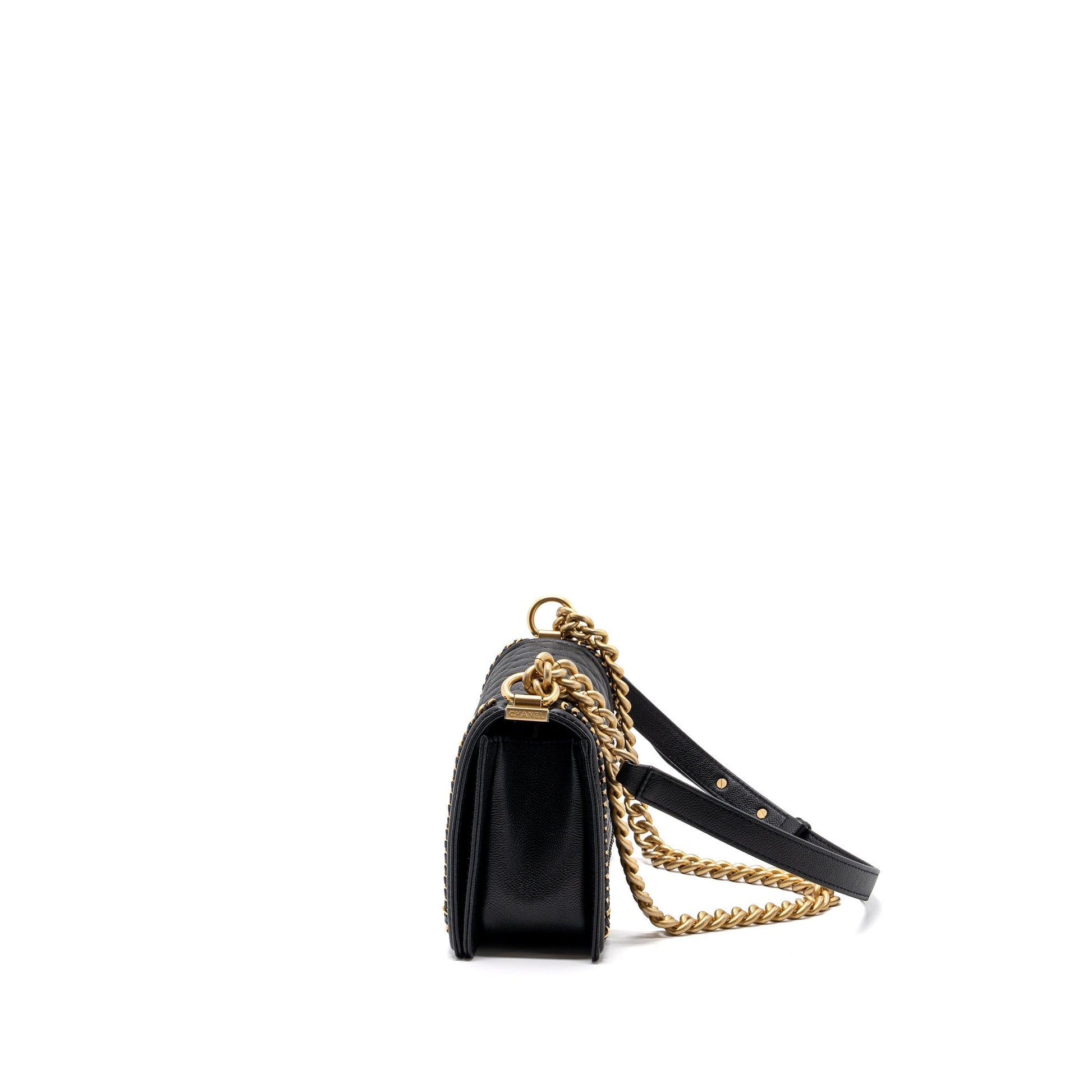 Chanel Boy Limited Edition Caviar GHW microchip Black Handbag