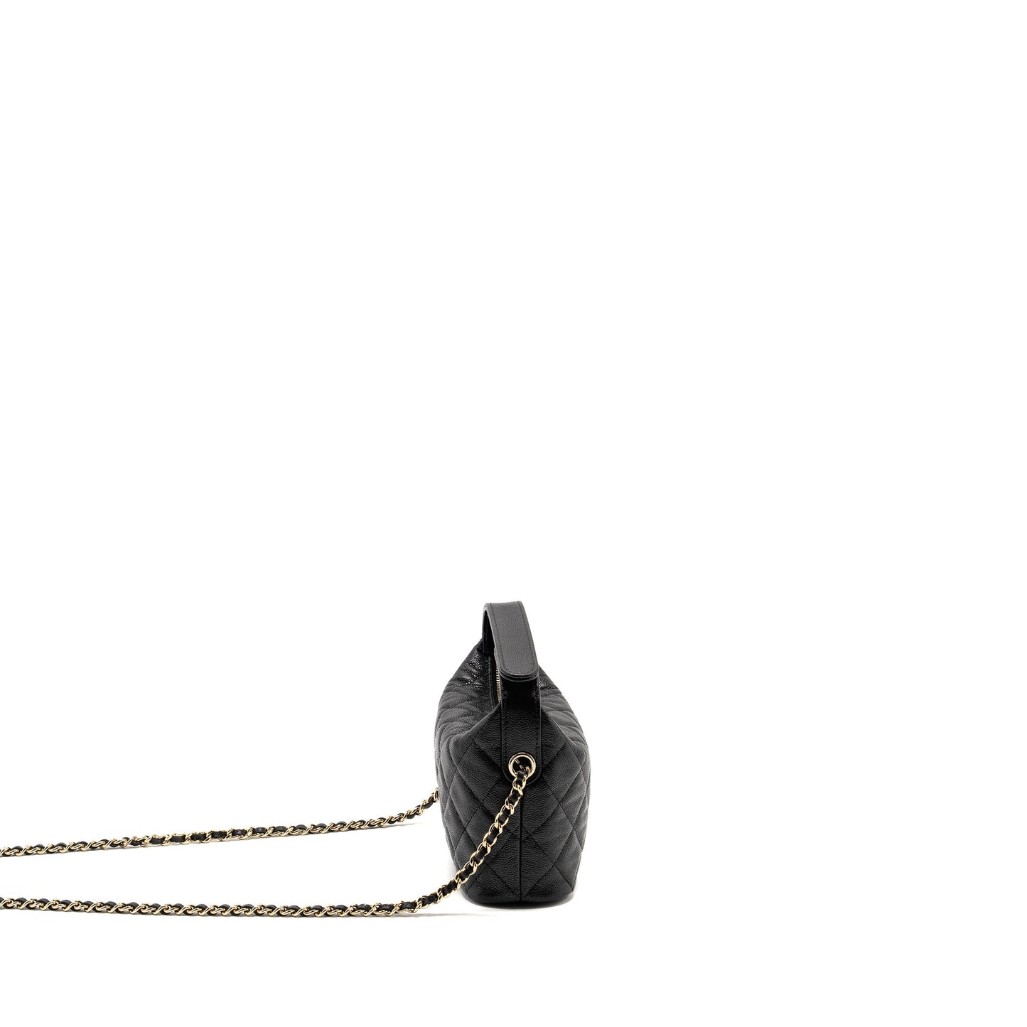 Chanel 25c Quilted Hobo Caviar GHW microchip Black Shoulder Bag