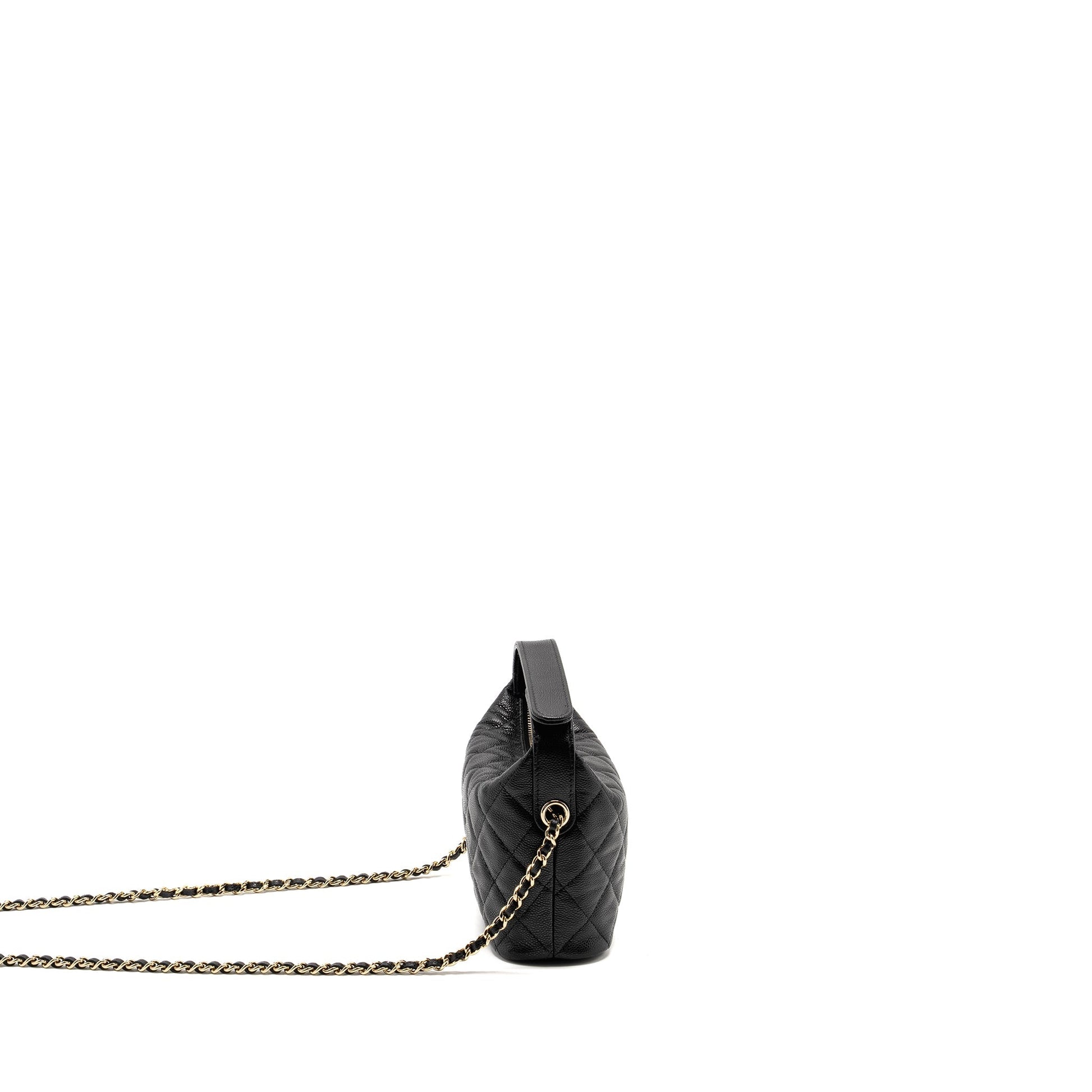 Chanel 25c Quilted Hobo Caviar GHW microchip Black Shoulder Bag