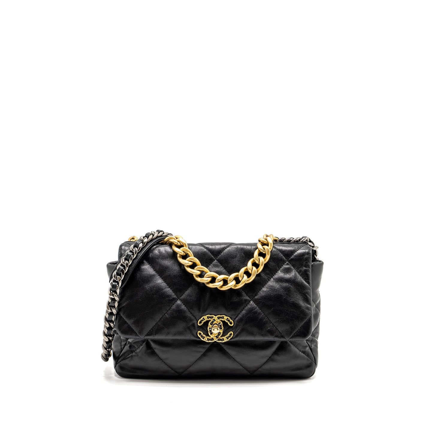 Chanel 19 goatskin Hardware Multicolour Black Handbag 6