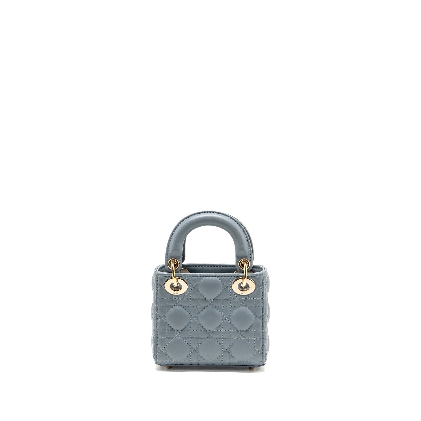 Dior Micro Lady Cannage Lambskin Grey Handbag Travel Bag