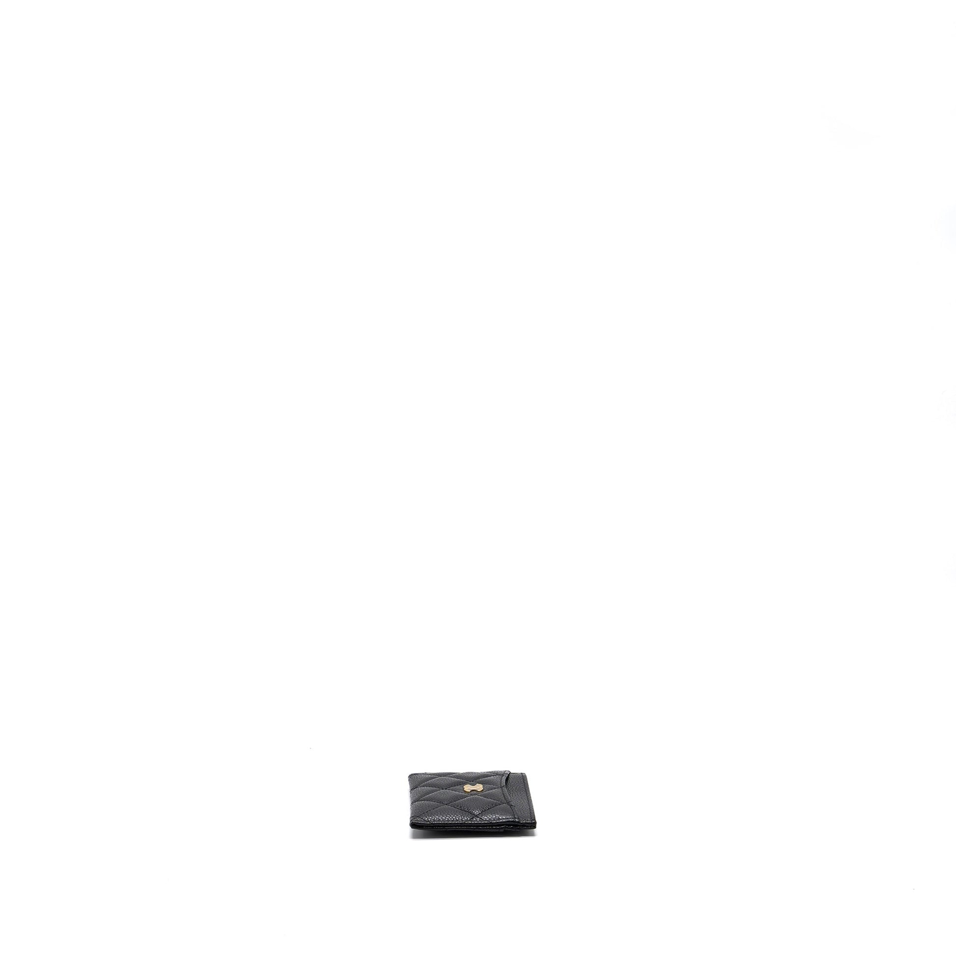 Chanel Classic Card Holder Caviar GHW microchip Black Wallet Case Microchip 3