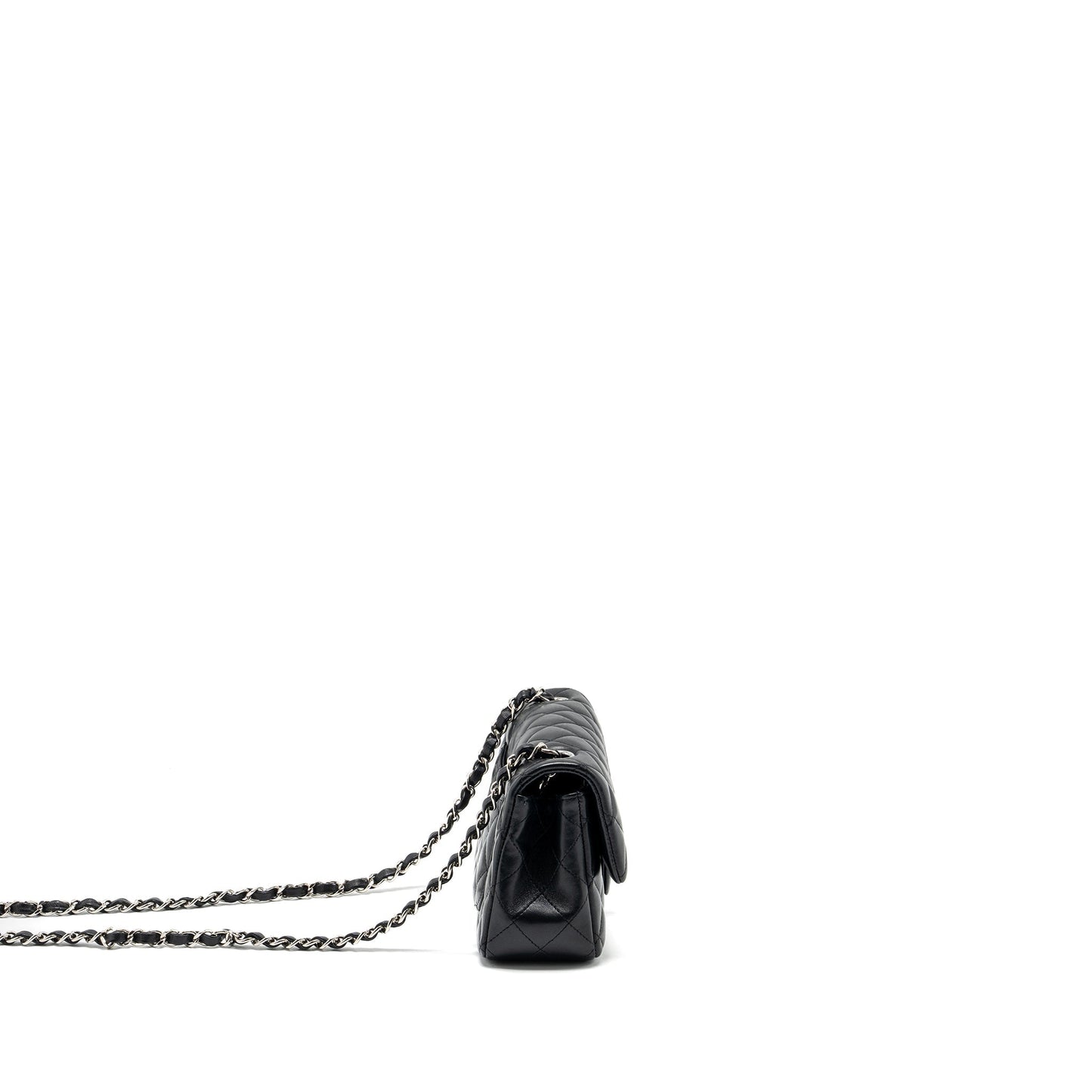 Chanel Rectangular flap lambskin SHW Black Shoulder Bag Shw 1