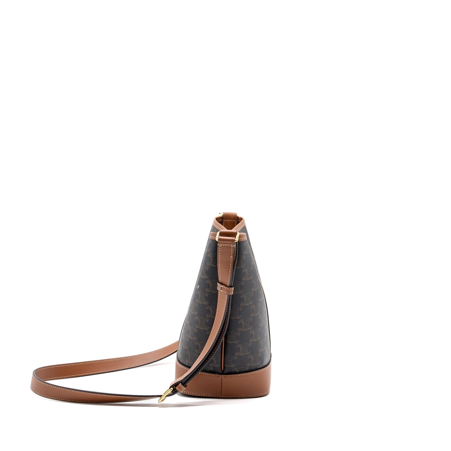 Celine Bucket Purse Triomphe Handbag Leather Canvas Bucket Bag