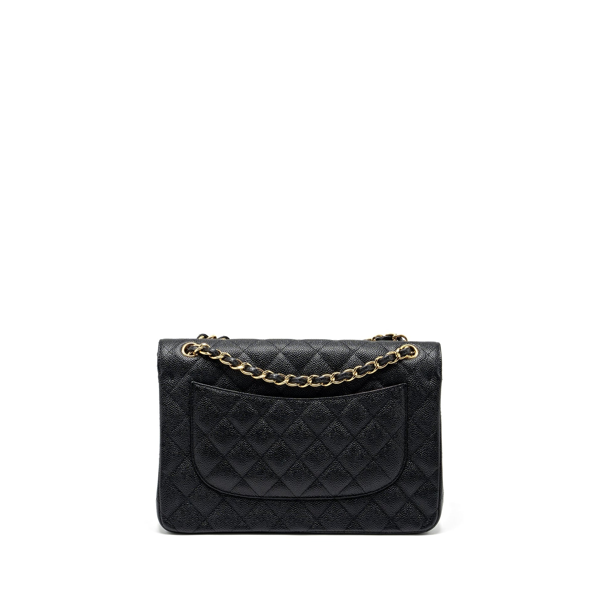 Chanel Classic jumbo double flap caviar GHW Black Shoulder Bag 5