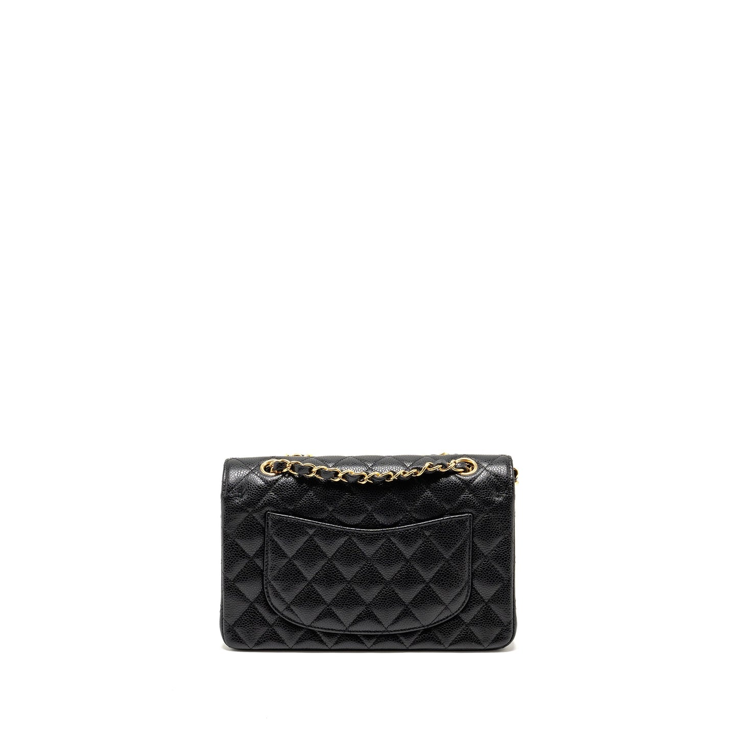 Chanel Classic Double Flap Caviar GHW Microchip Black Small Shoulder Bag Microchip 11