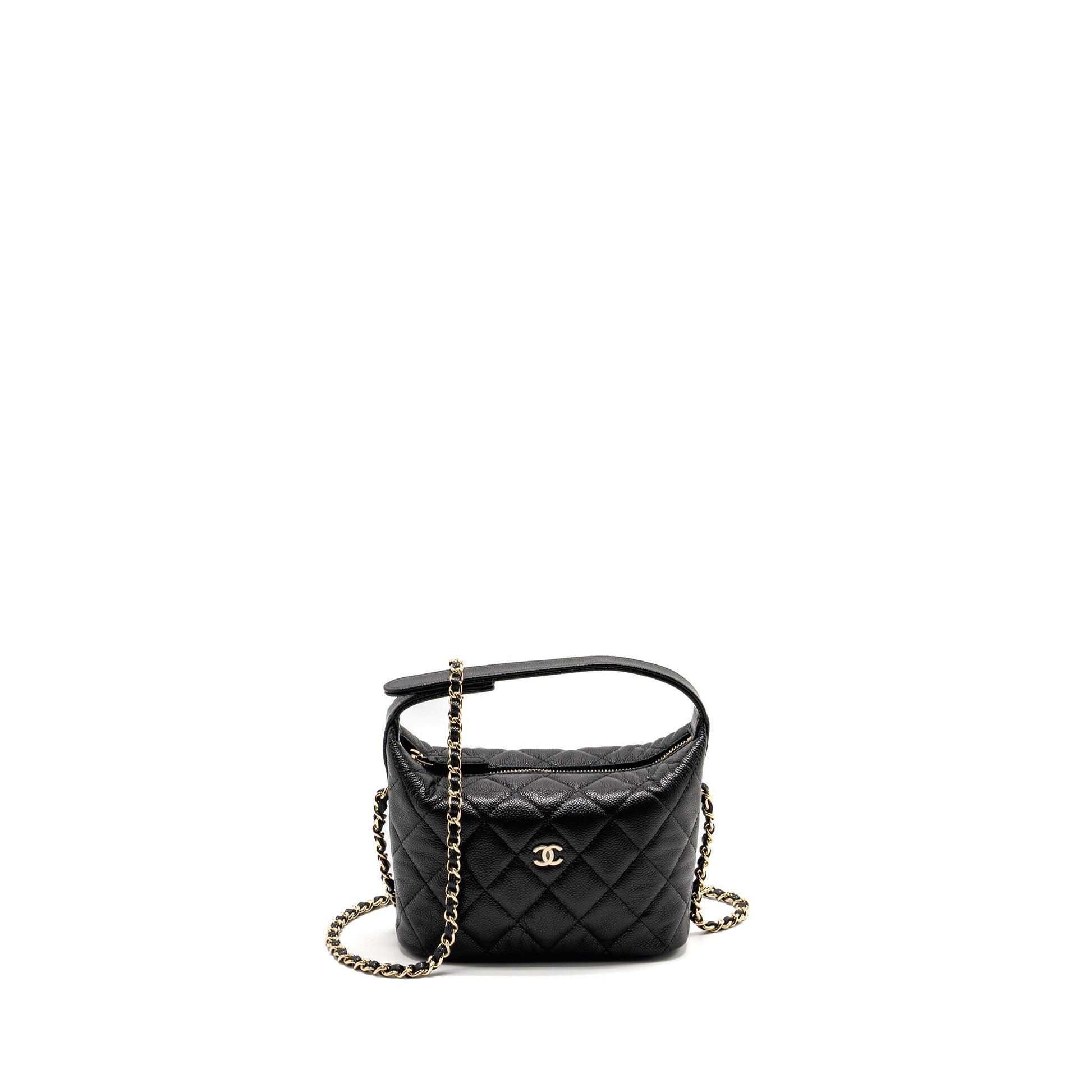 Chanel 25c Quilted Hobo Caviar GHW microchip Black Shoulder Bag