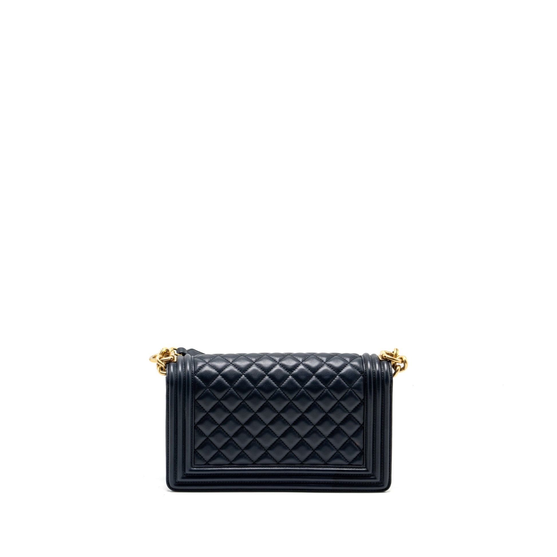 Chanel 20B boy top handle Calfskin navy Handbag