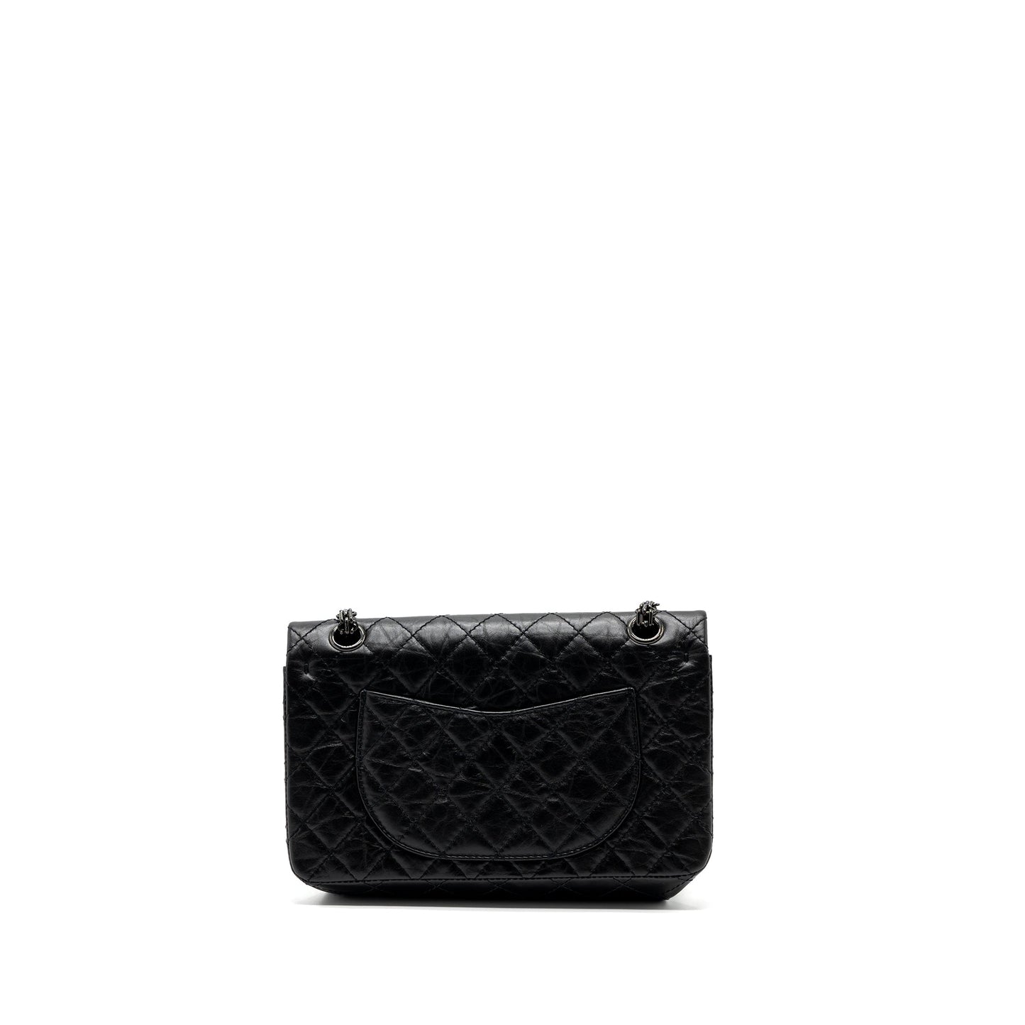 Chanel 2.55 225 Reissue Flap Aged Calfskin Black Small Shoulder Bag Hardware Microchip