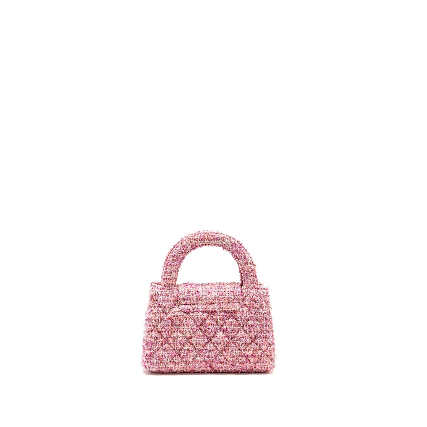 Chanel 24P Kelly Shopping Tweed GHW microchip Multicolour Pink Tote Bag