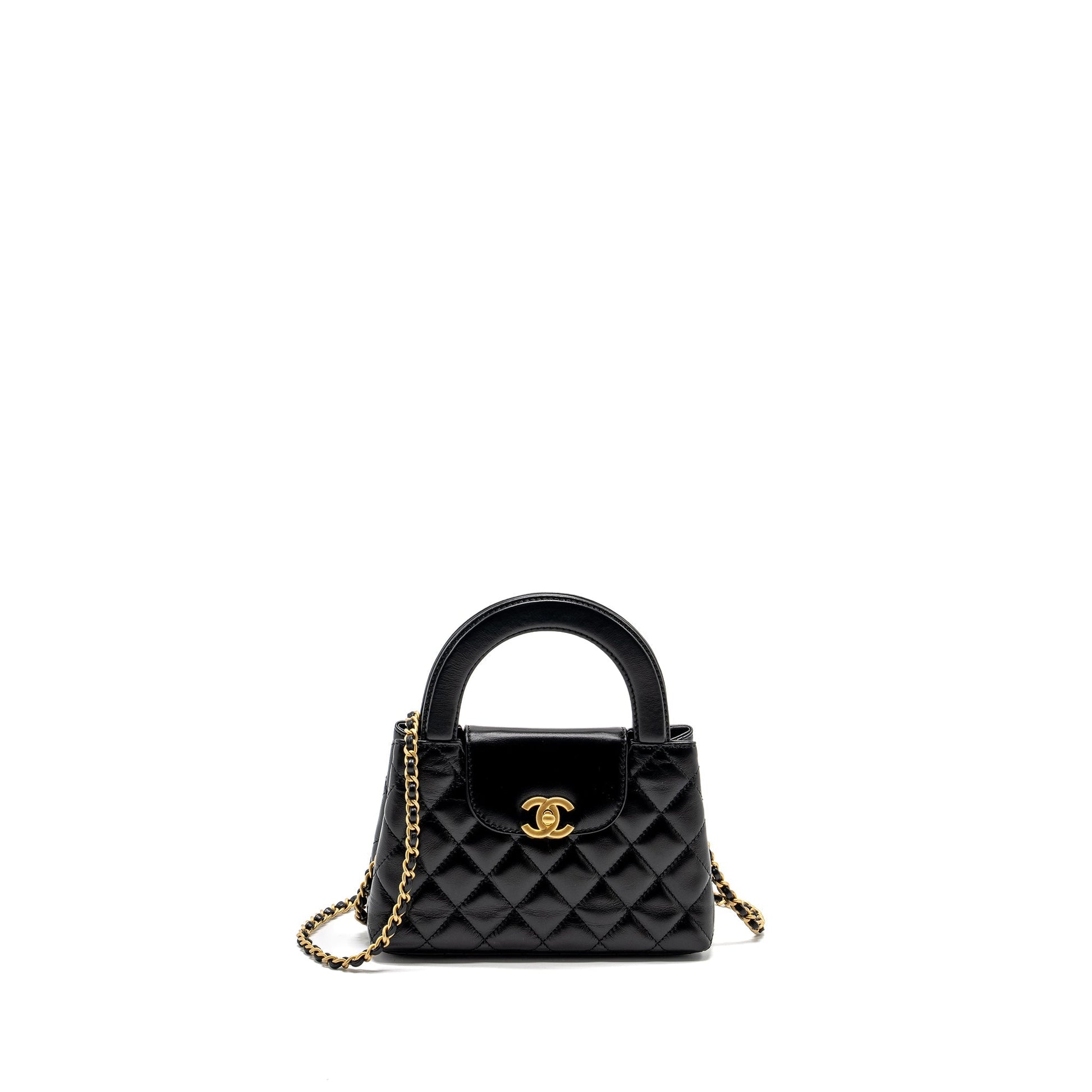 Chanel Kelly Shopping Calfskin GHW Microchip Black Tote Bag Microchip 1