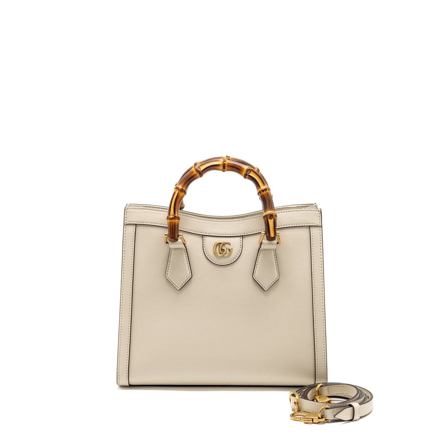 Gucci Diana Tote Bag Calfskin White Small