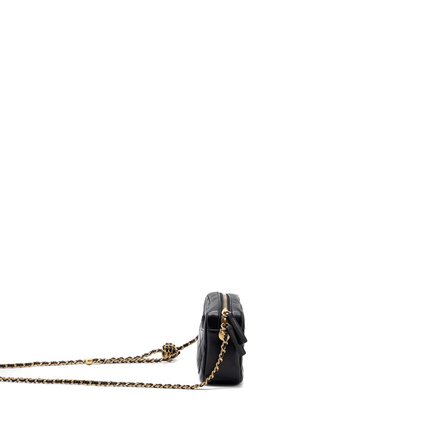 Chanel pearl crush camera lambskin GHW microchip Black Crossbody Bag