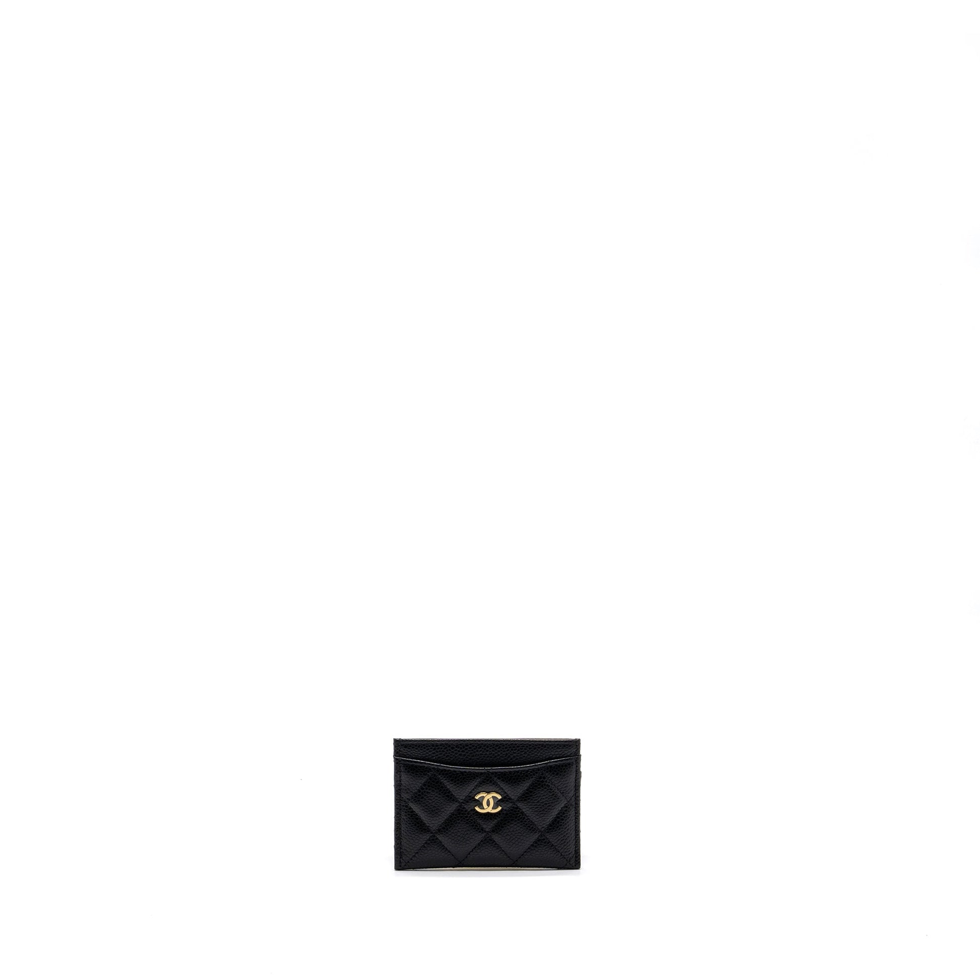 Chanel Classic Card Holder Caviar GHW microchip Black Wallet Case Microchip 3