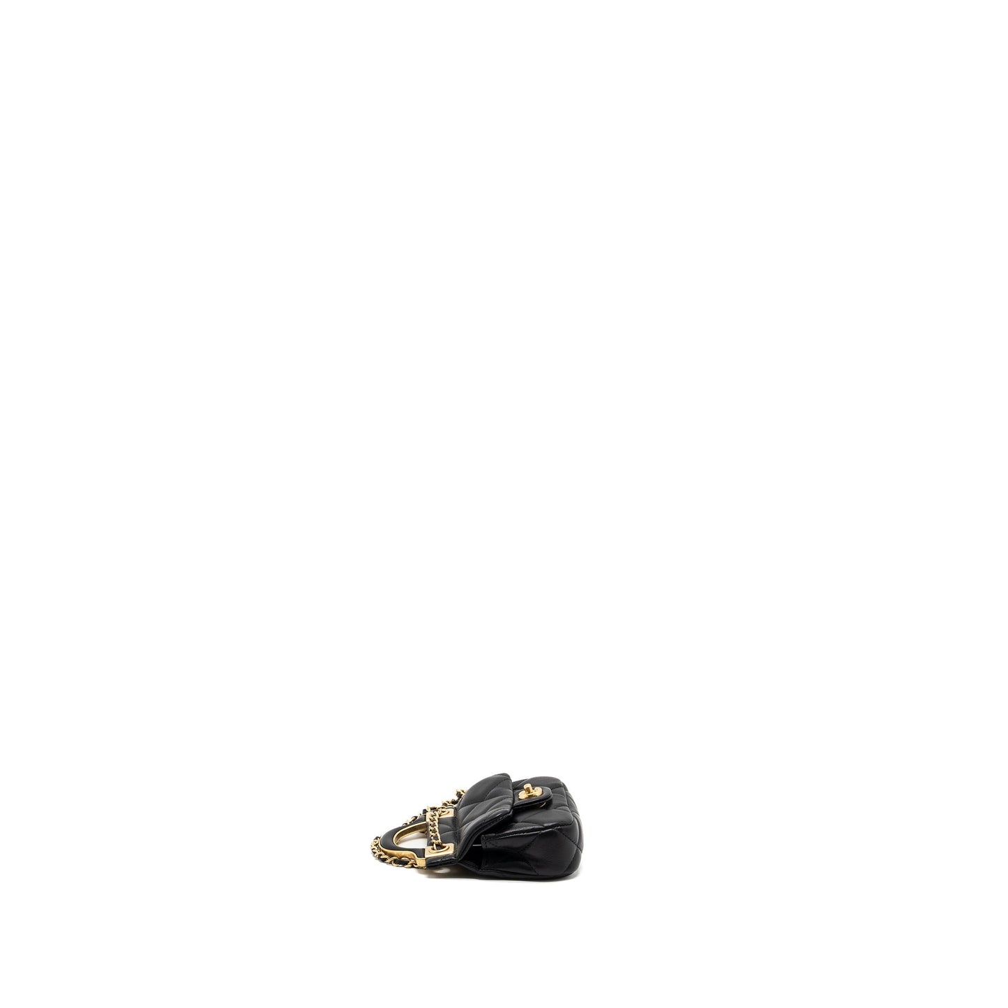 Chanel 21K Flap Calfskin Brushed GHW Black Shoulder Bag
