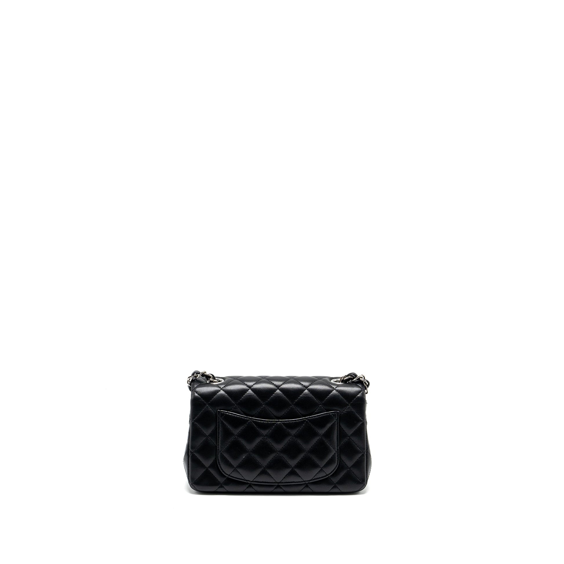 Chanel Rectangular flap lambskin SHW Black Shoulder Bag Shw 1