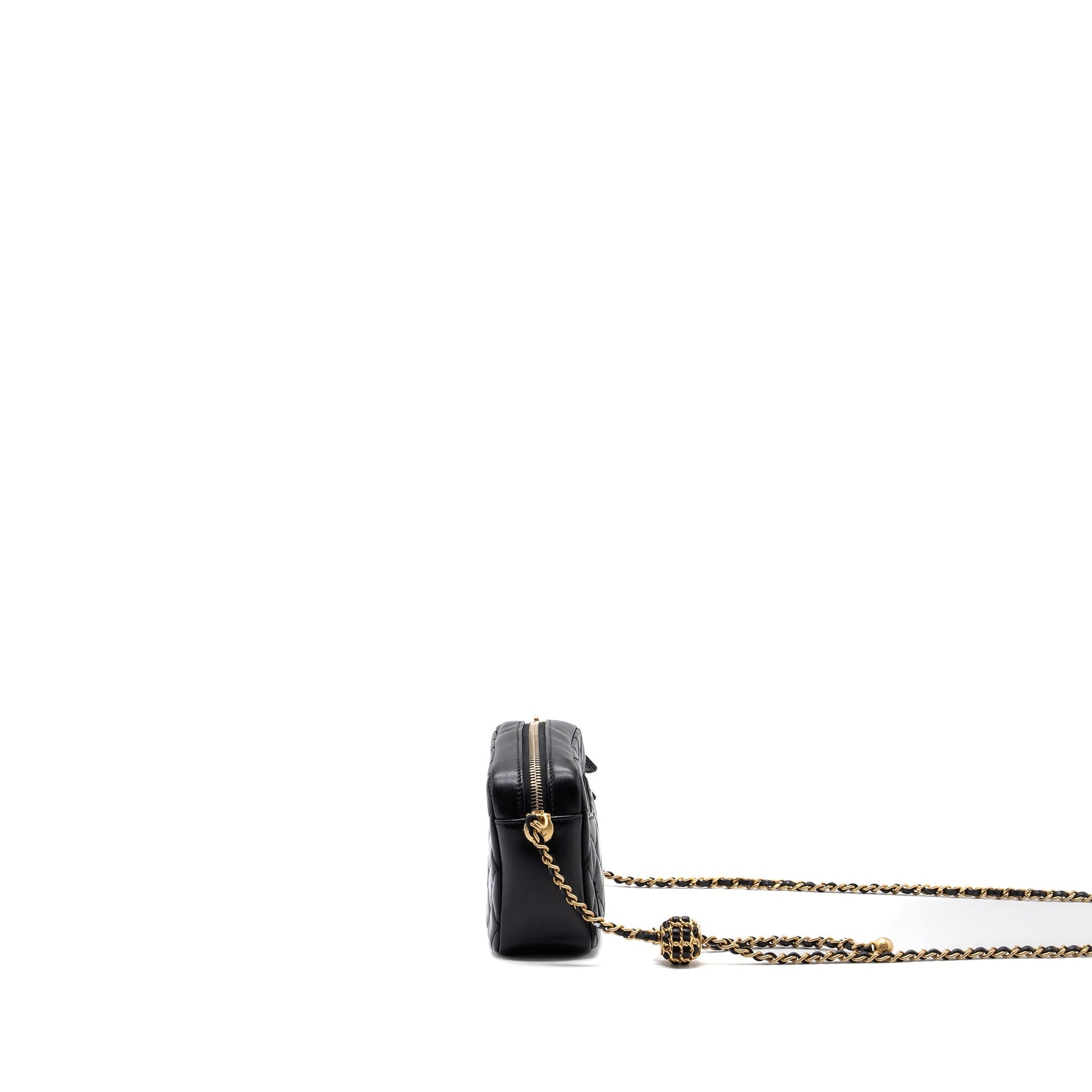 Chanel pearl crush camera lambskin GHW microchip Black Crossbody Bag