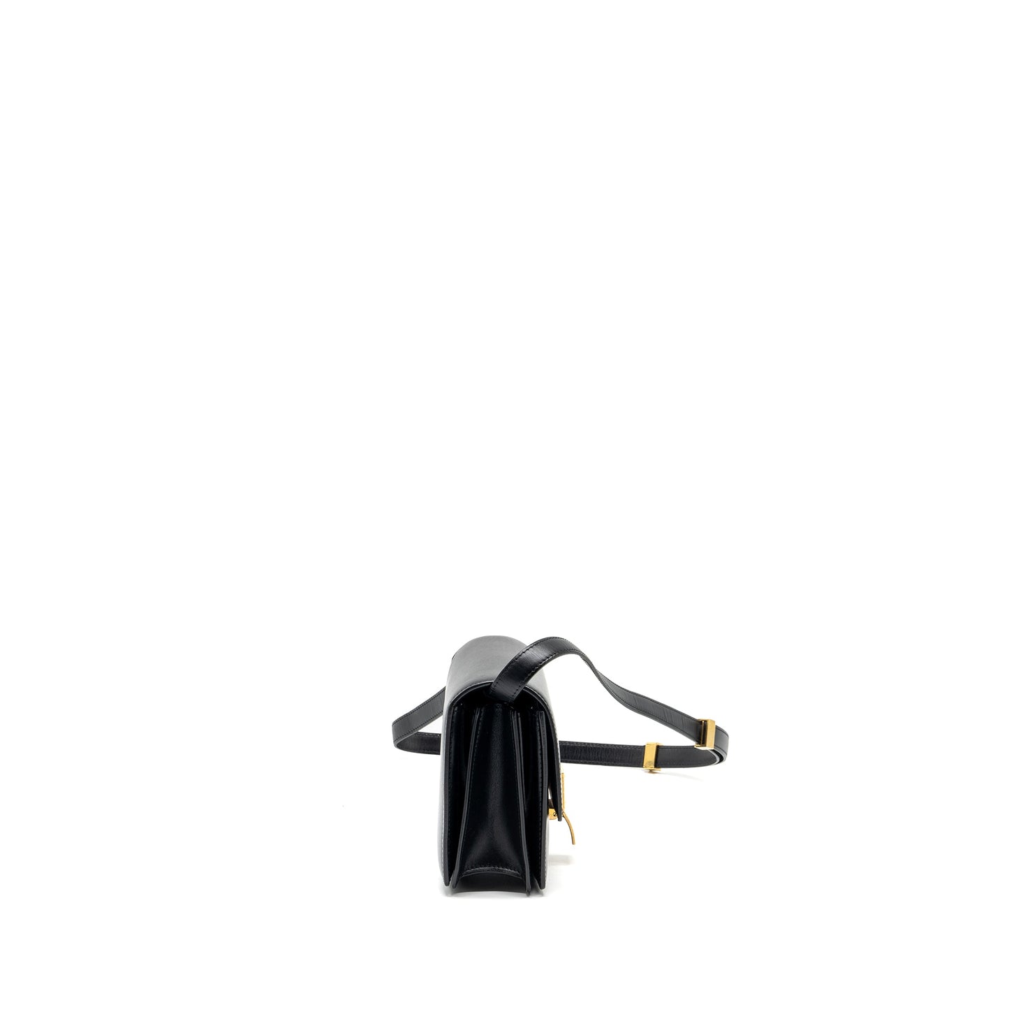 Celine Classic Box Purse Calfskin Handbag Black Mini Travel Bag