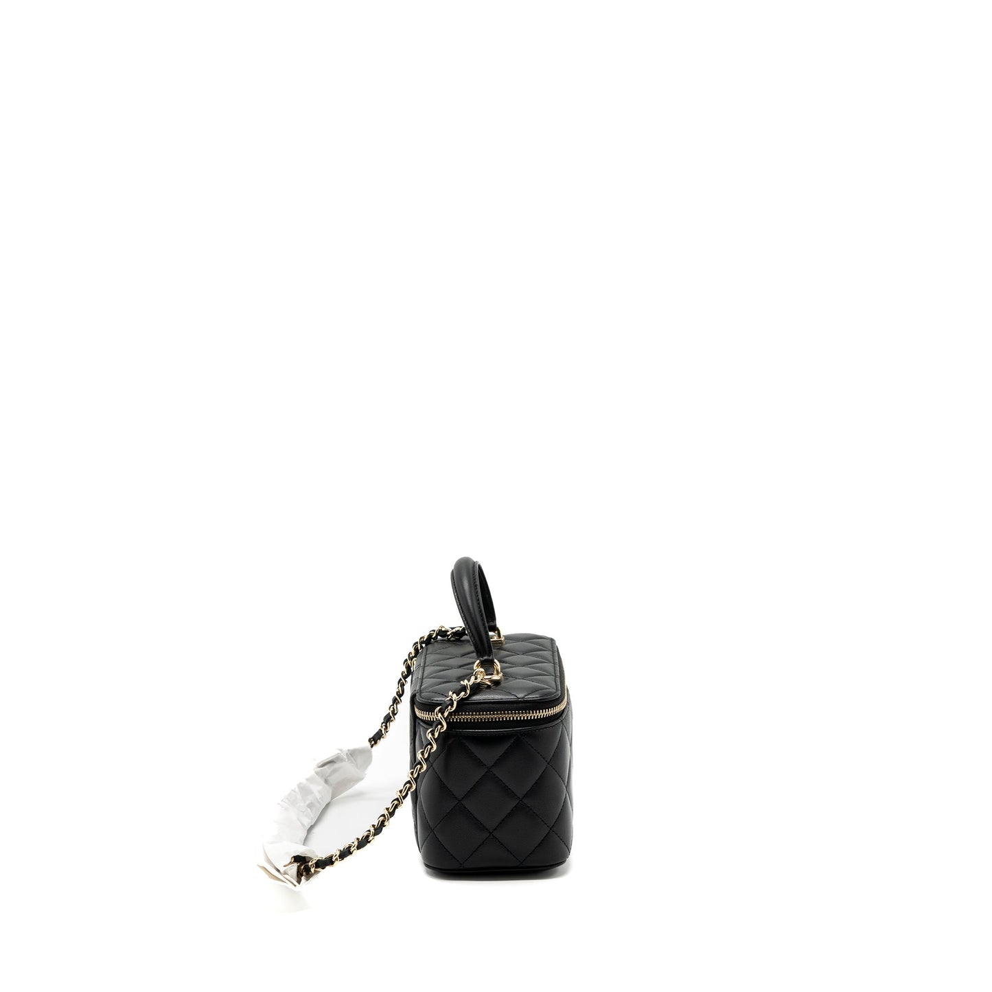 Chanel Top Handle Long Vanity Lambskin LGHW Black Handbag Lghwmicrochip 2