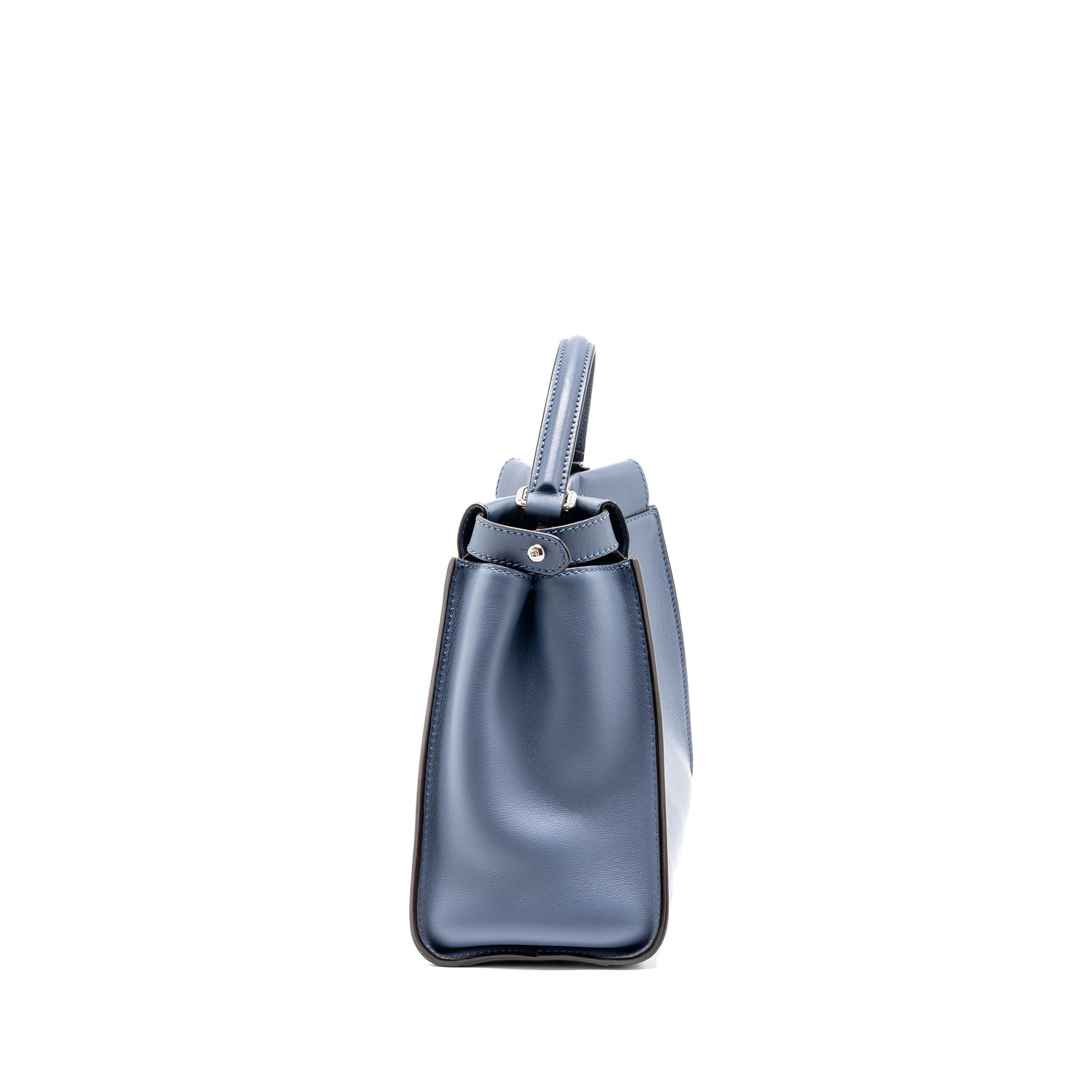 Fendi Peekaboo Calfskin Multicolour Hardware Handbag Blue Medium Travel Bag