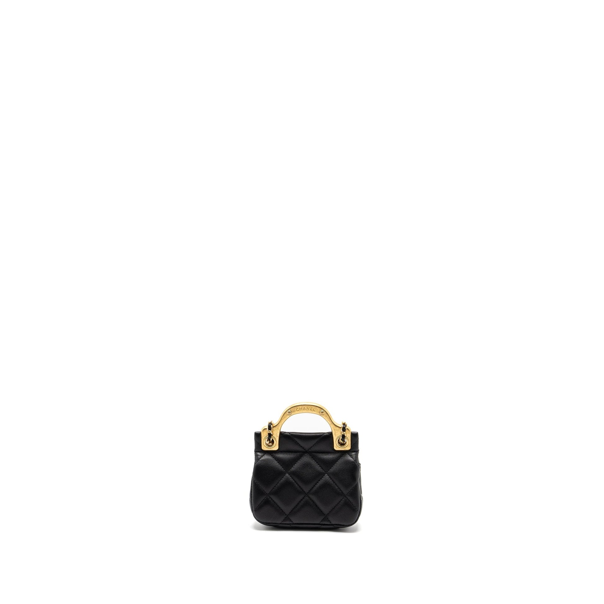 Chanel 21K Flap Calfskin Brushed GHW Black Shoulder Bag