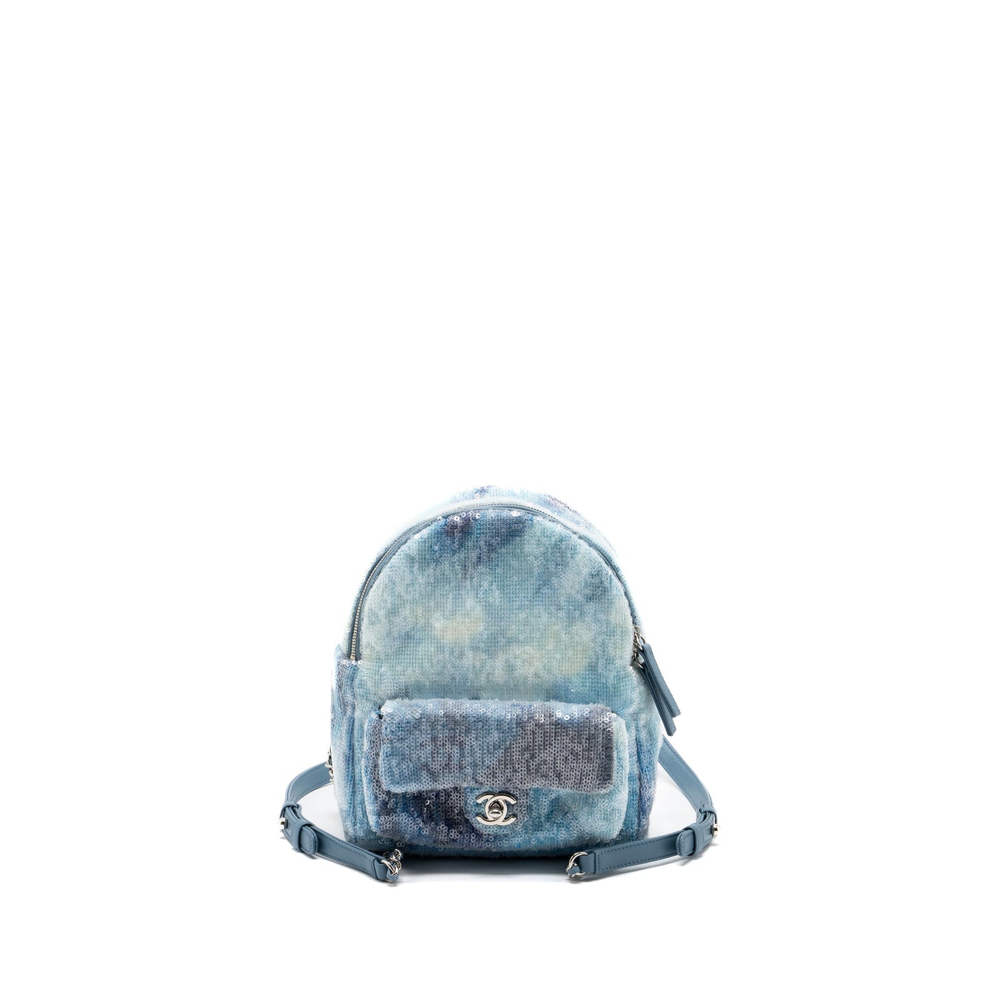 Chanel Backpack Sequins SHW Multicolour Blue