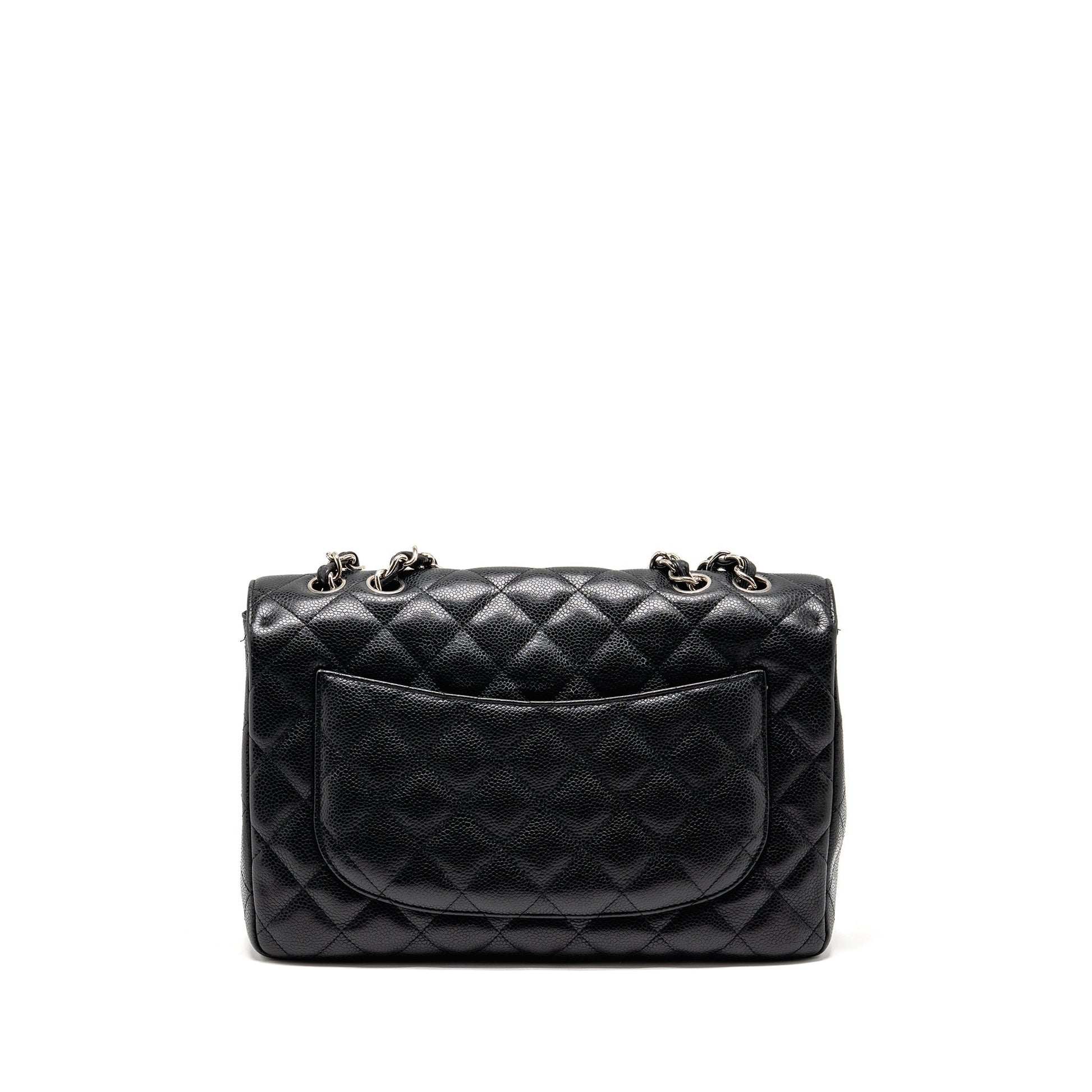 Chanel Jumbo Classic Single Flap Caviar SHW Black Shoulder Bag