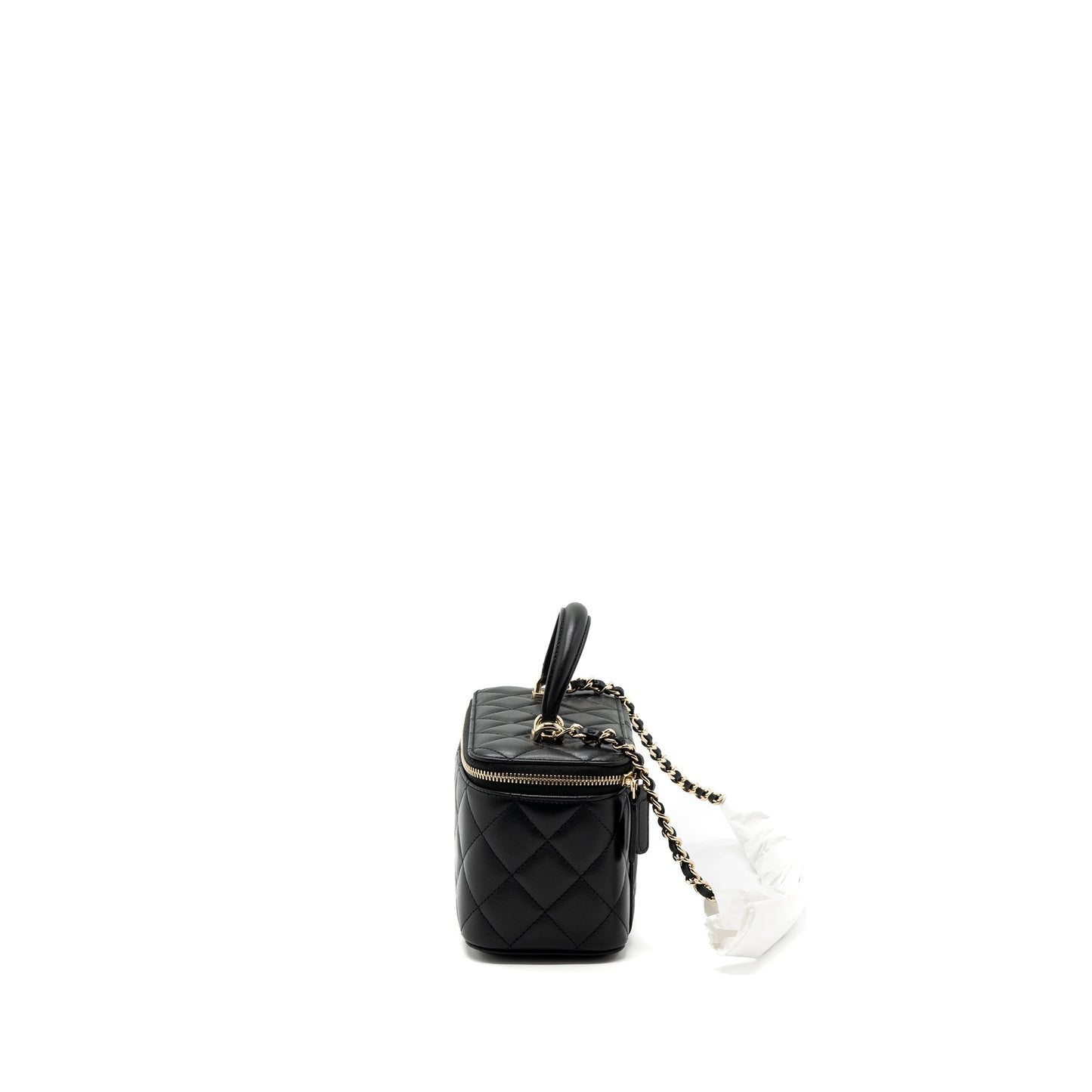 Chanel Top Handle Long Vanity Lambskin LGHW Black Handbag Lghwmicrochip 2