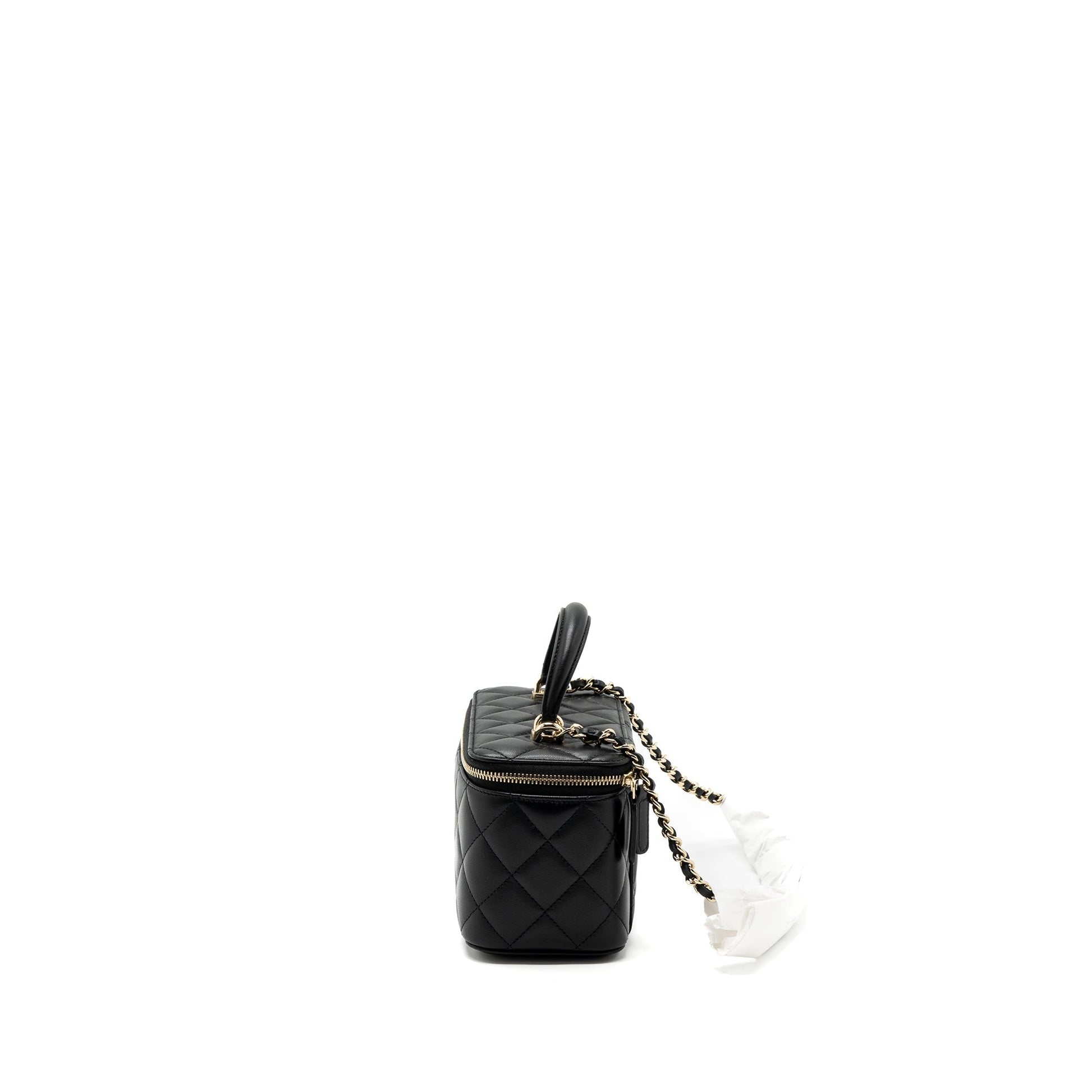 Chanel Top Handle Long Vanity Lambskin LGHW Black Handbag Lghwmicrochip 2