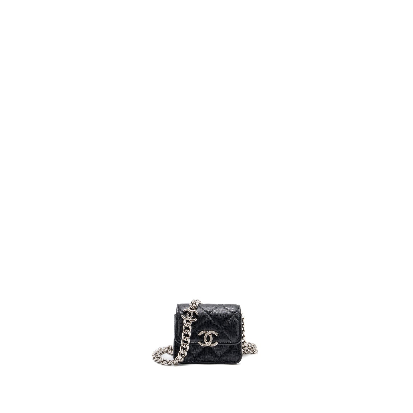 Chanel FLAP Coco Enamel CAVIAR SHW Black Shoulder Bag