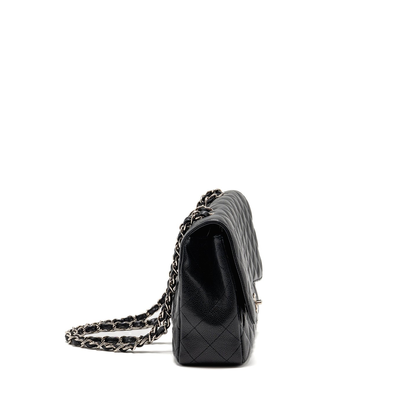 Chanel Jumbo Classic Single Flap Caviar SHW Black Shoulder Bag