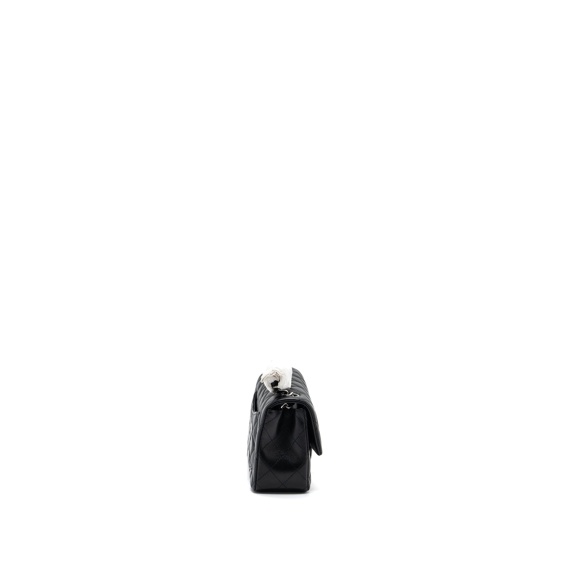 Chanel rectangular flap lambskin SHW Microchip Black Shoulder Bag Microchip 1