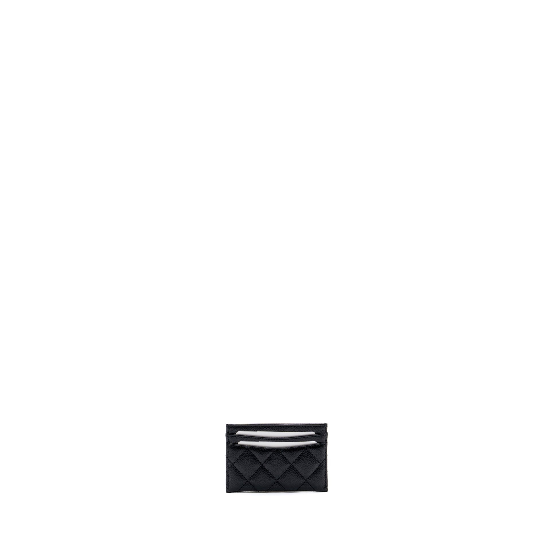 Chanel classic card holder caviar GHW microchip Black Wallet Case Ghw Microchip