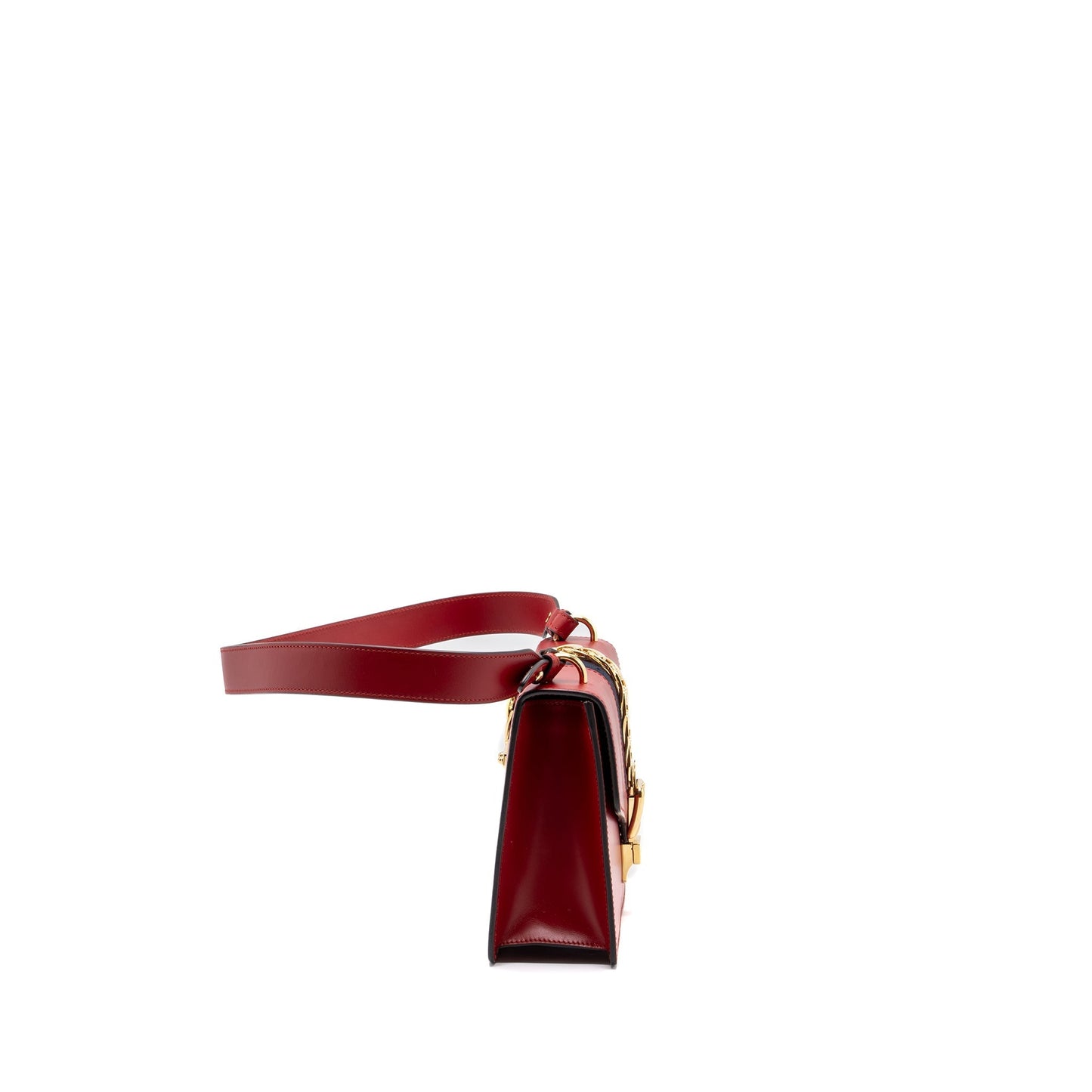 Gucci Sylvie Shoulder Bag Calfskin Red