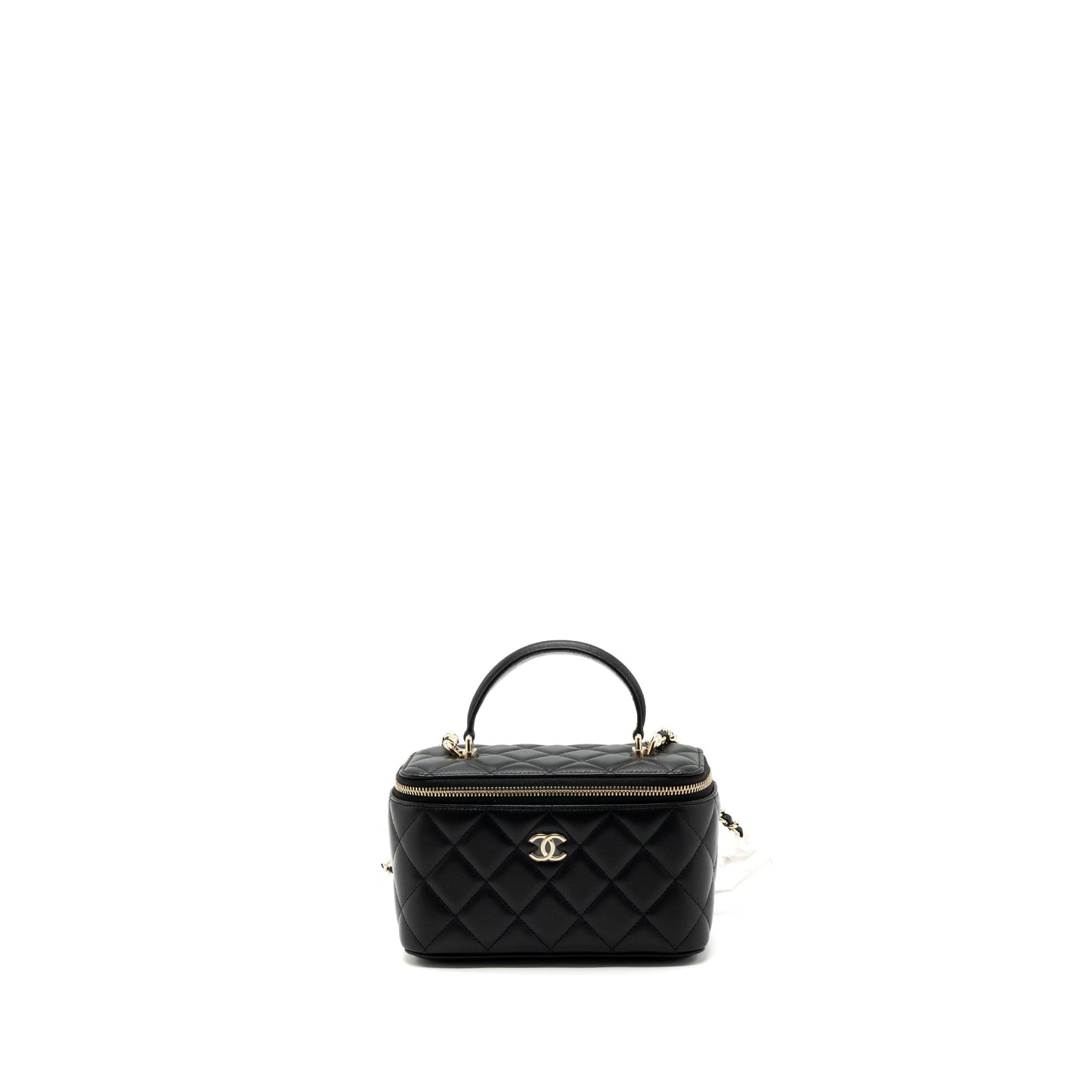 Chanel Top Handle Long Vanity Lambskin LGHW Black Handbag Lghwmicrochip 2