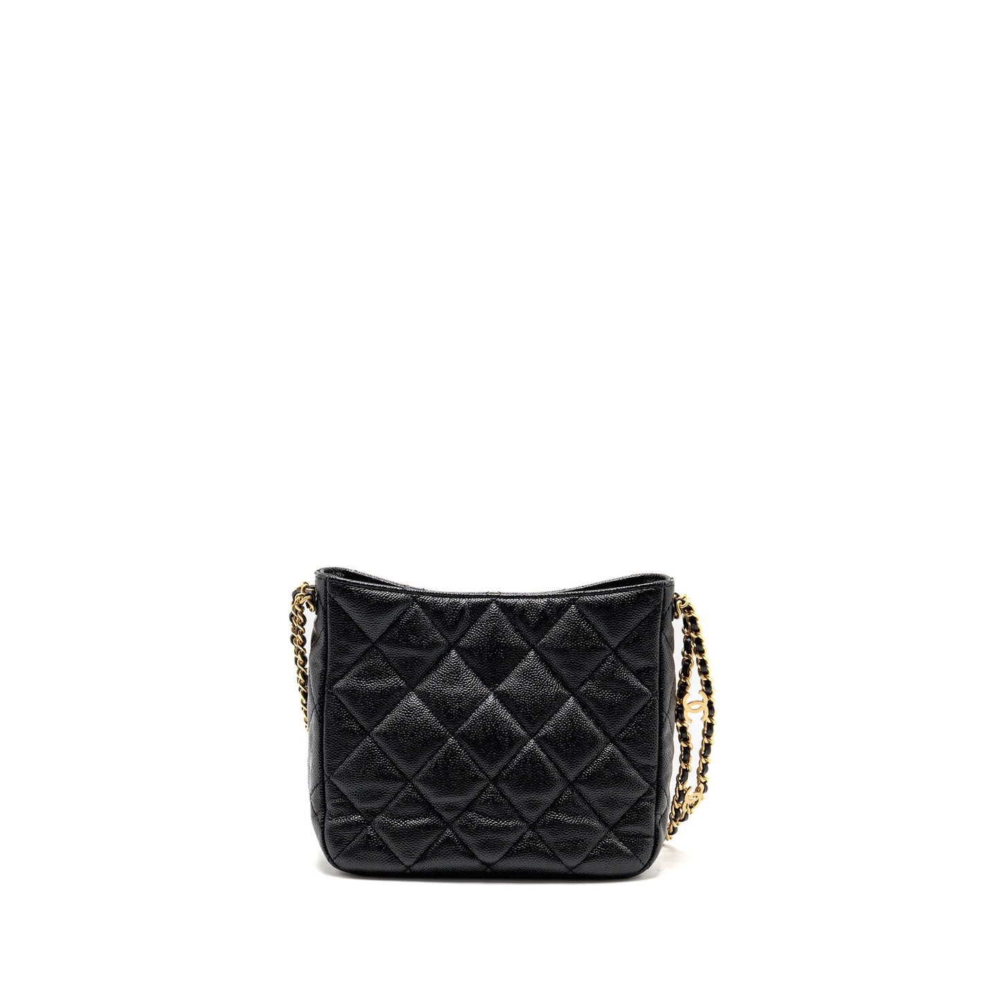 Chanel quilted hobo caviar GHW microchip Black Shoulder Bag Ghw Microchip