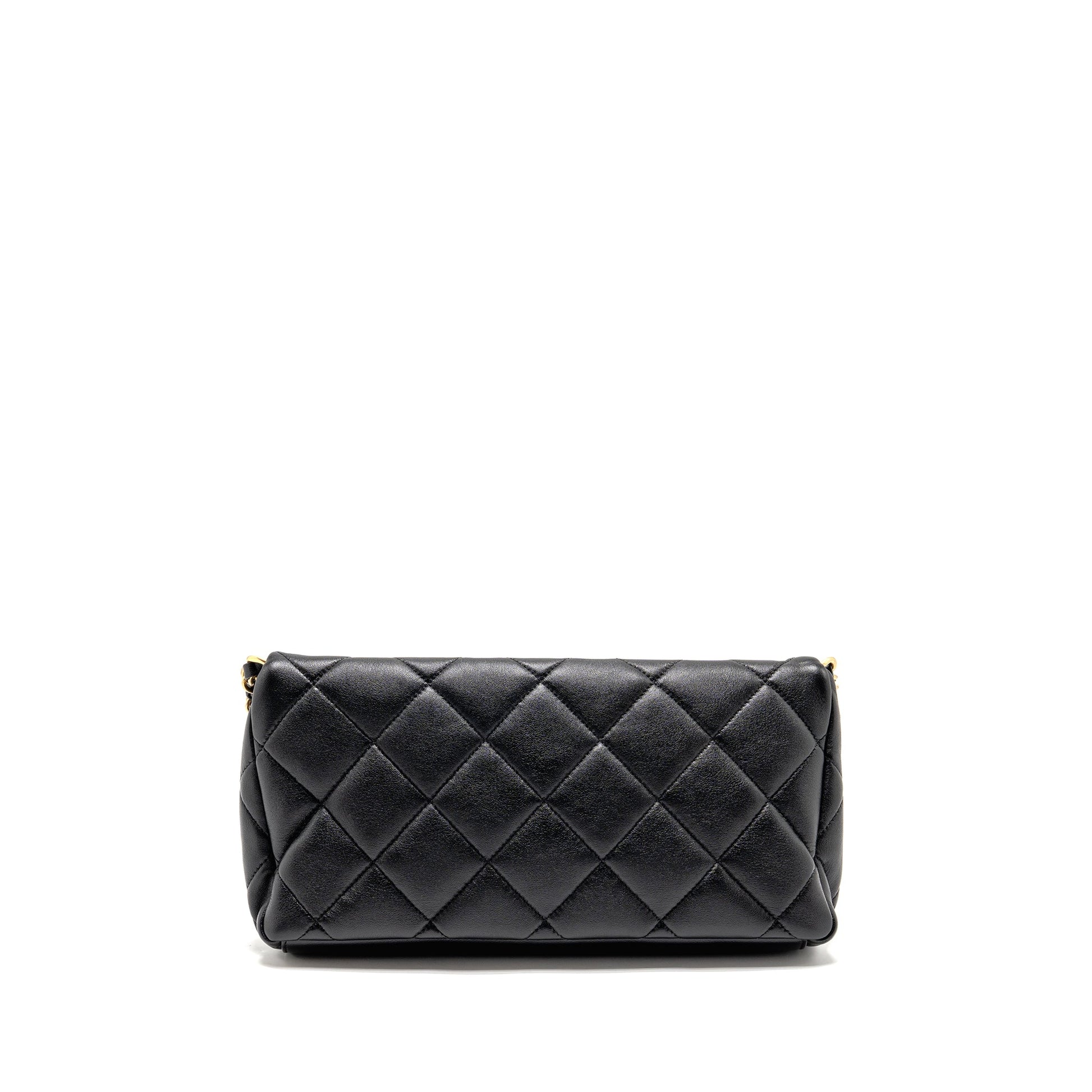 Chanel Hobo Lambskin GHW Microchip Black Shoulder Bag Ghw Microchip