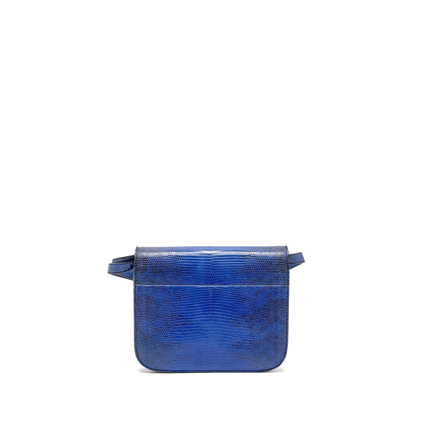 Luxury Classic Box Bag Lizard Ghw Blue Medium Travel Bag