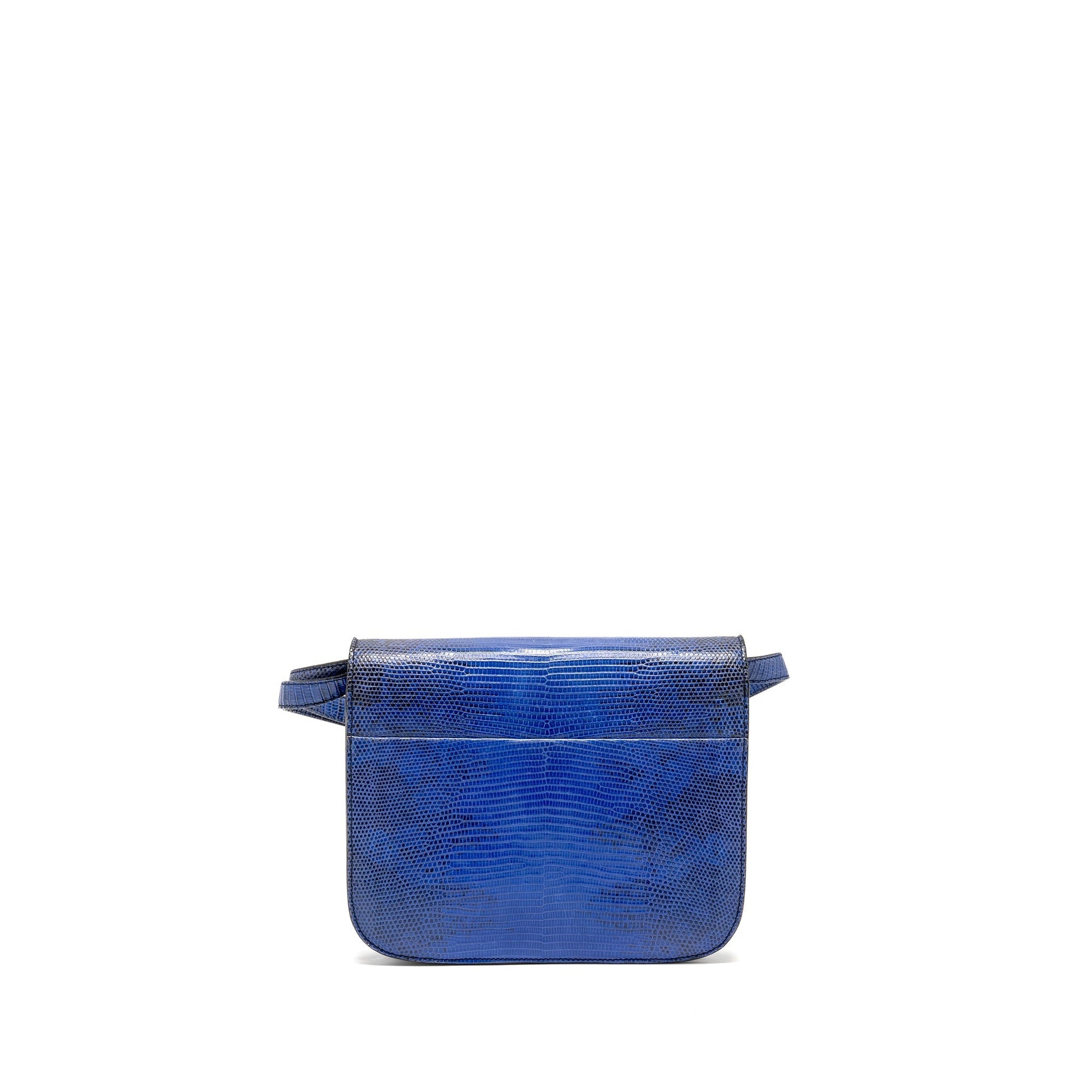 Luxury Classic Box Bag Lizard Ghw Blue Medium Travel Bag