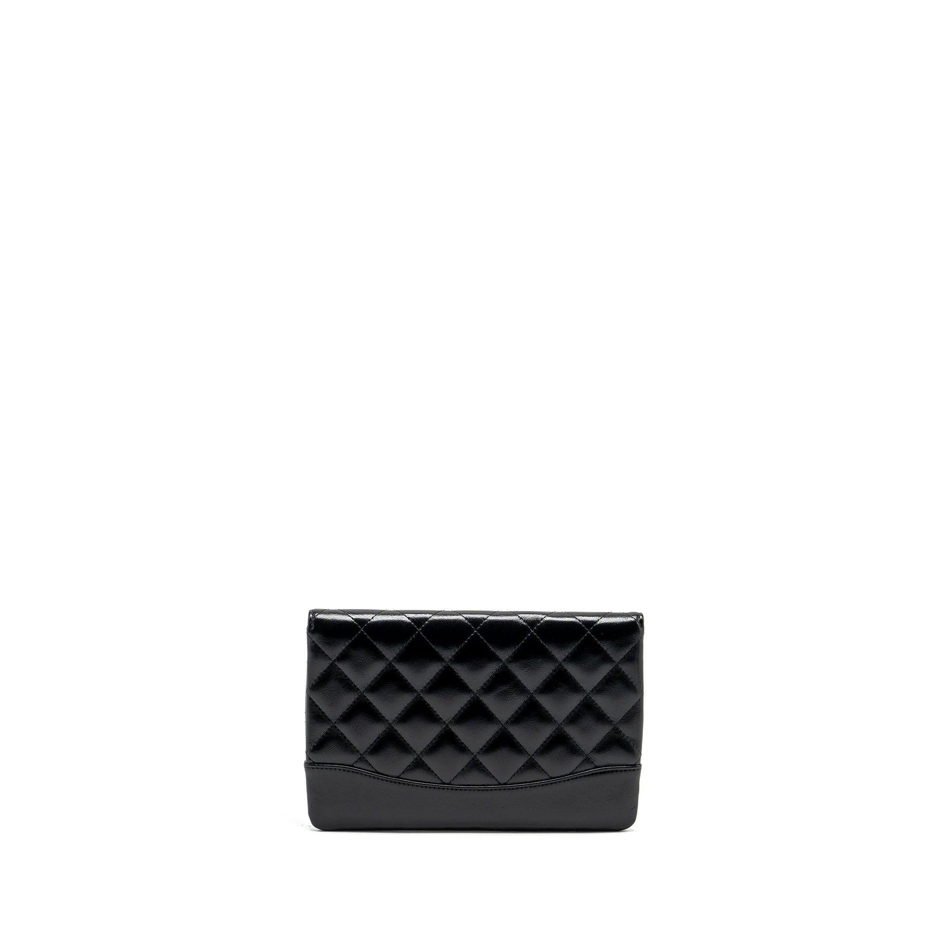Chanel 24S 31 Shiny lambskin LGHW Microchip Black Clutch Bag
